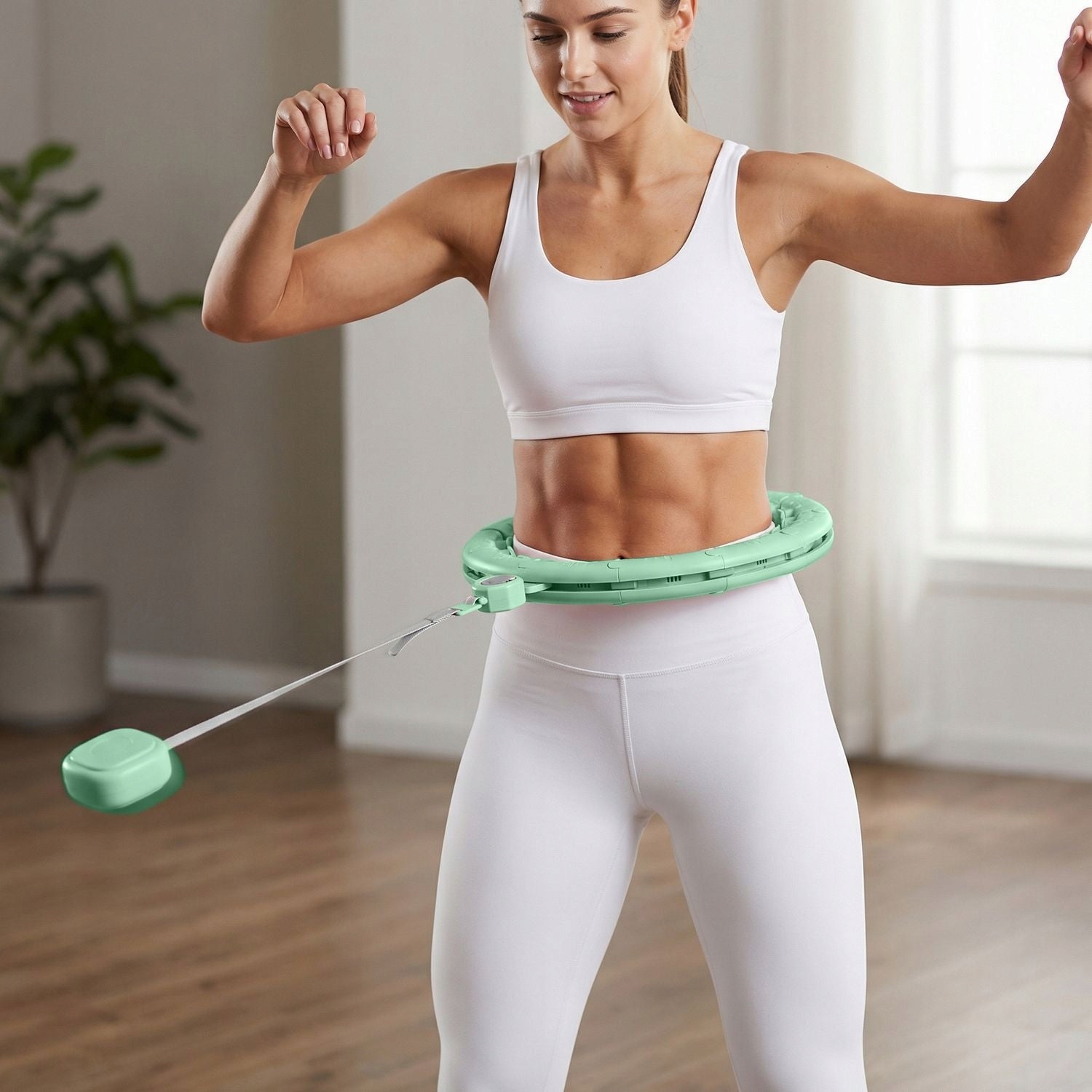 HULA HOOP WITH SLIMMING LOAD WITH PROTRUSIONS ADJUSTMENT AND COUNTER GYMTEK Brand Gymtek