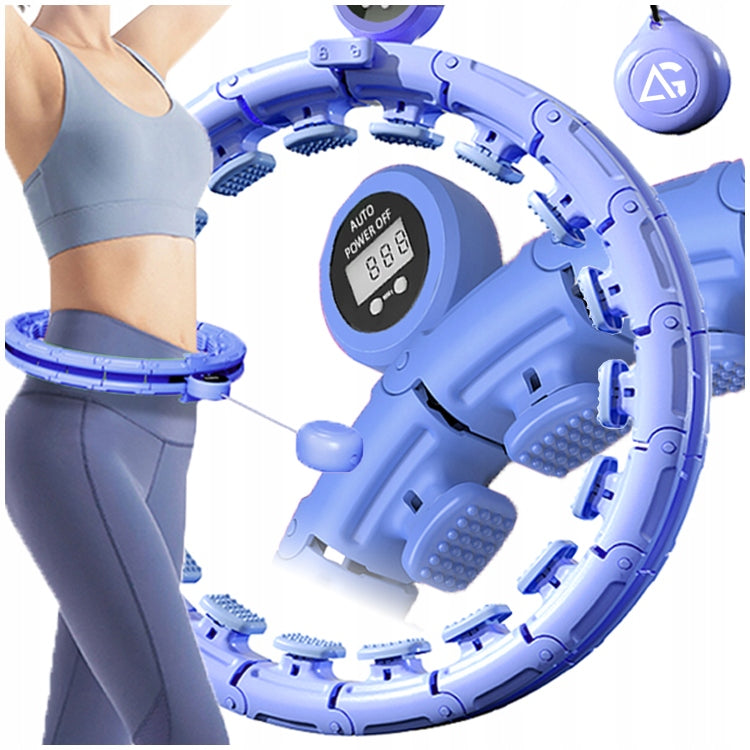 HULA HOOP WITH SLIMMING WEIGHT WITH COUNTER SMART HULA HOOP BLUE