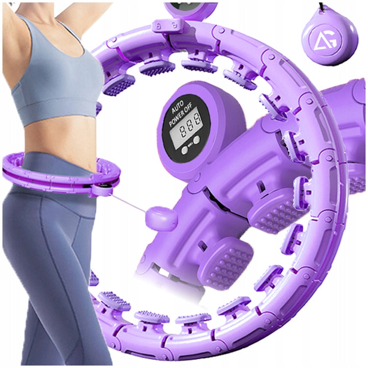 HULA HOOP WITH SLIMMING WEIGHT WITH COUNTER SMART HULA HOOP PURPLE