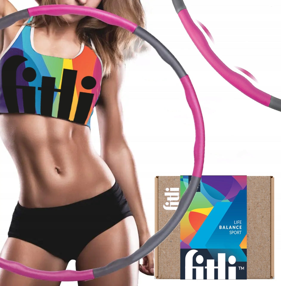 HULA HOP 95cm with Massage Protrusions Foam Folding SLIMMING FITNES