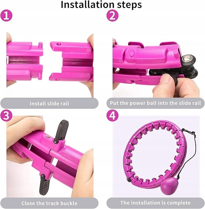 HULA HOP WITH WEIGHT SLIMMING WHEEL 24 Detachable Knots Adjustable Manufacturer code 5906892100376
