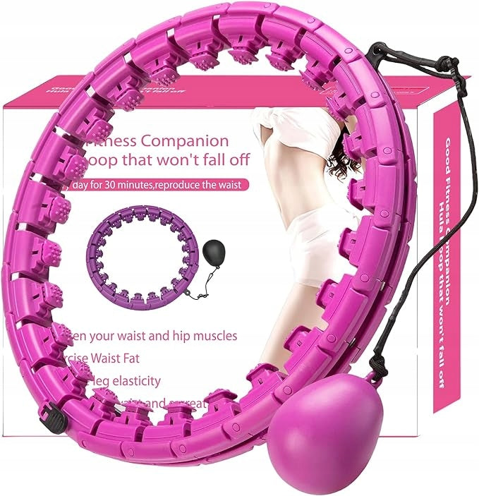 HULA HOP WITH WEIGHT SLIMMING WHEEL 24 Detachable Knots Adjustable