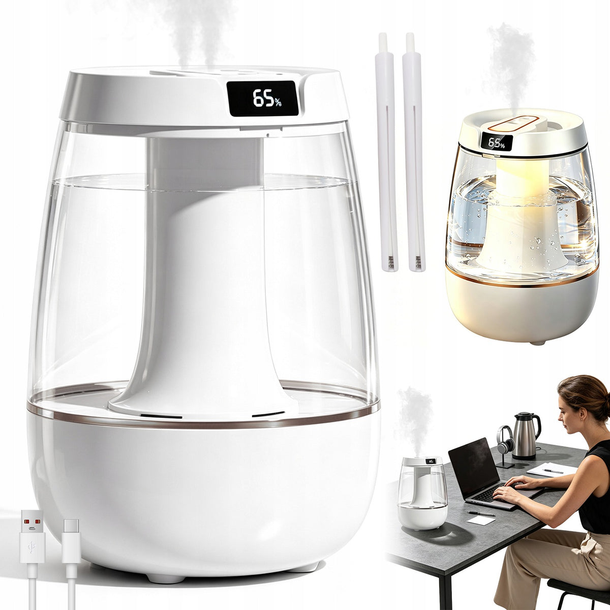HUMIDIFIER 3L SMART USB AUTOMATIC FOR CHILDREN'S ROOM