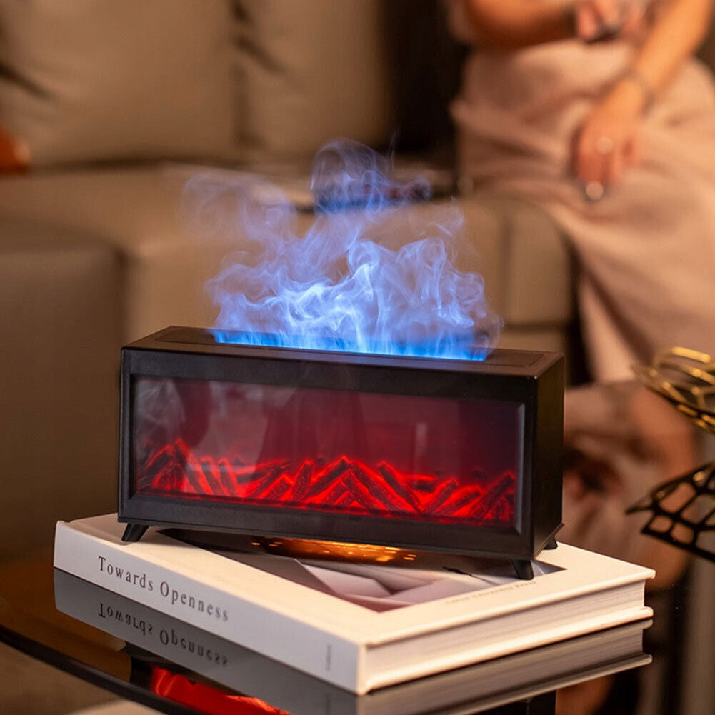 HUMIDIFIER AIR FIREPLACE NIGHT LIGHT FLAME EFFECT LED DIFFUSER REMOTE CONTROL Medical device no