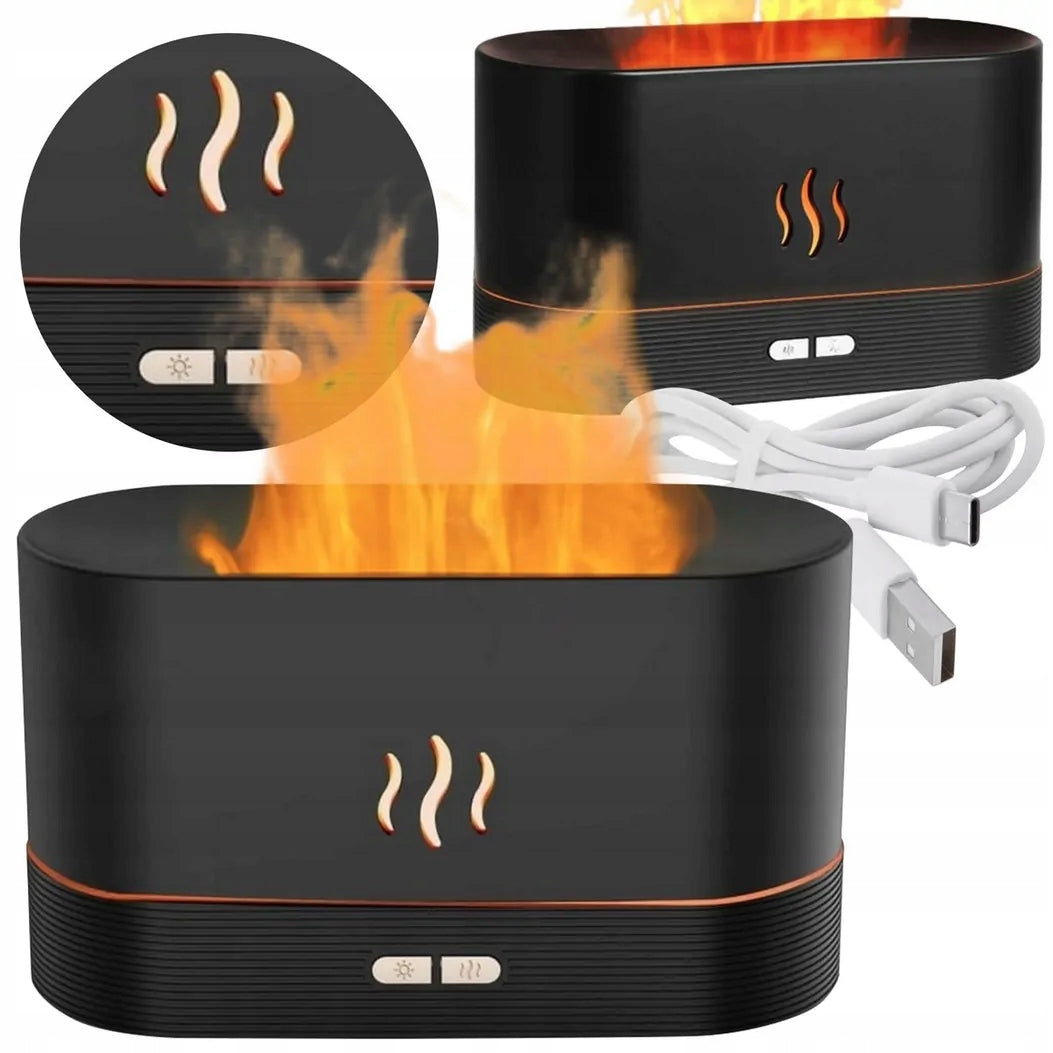 HUMIDIFIER AIR FLAME FIREPLACE LED DIFFUSER AROMATHERAPY