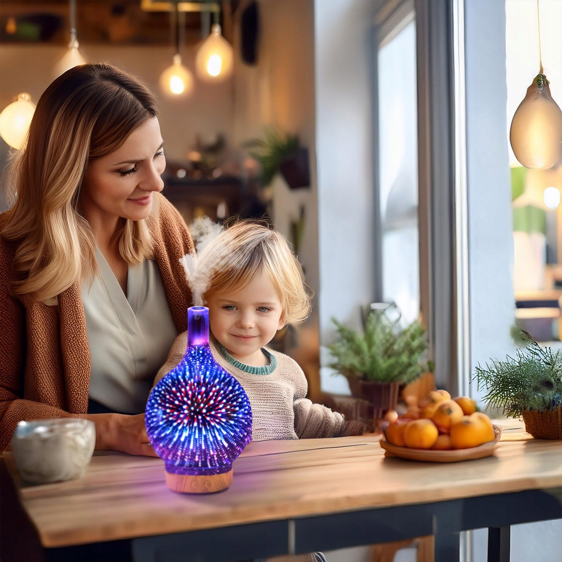 HUMIDIFIER AROMA DIFFUSER AROMATHERAPY IONIZER NIGHT LIGHT Brand Ruhhy