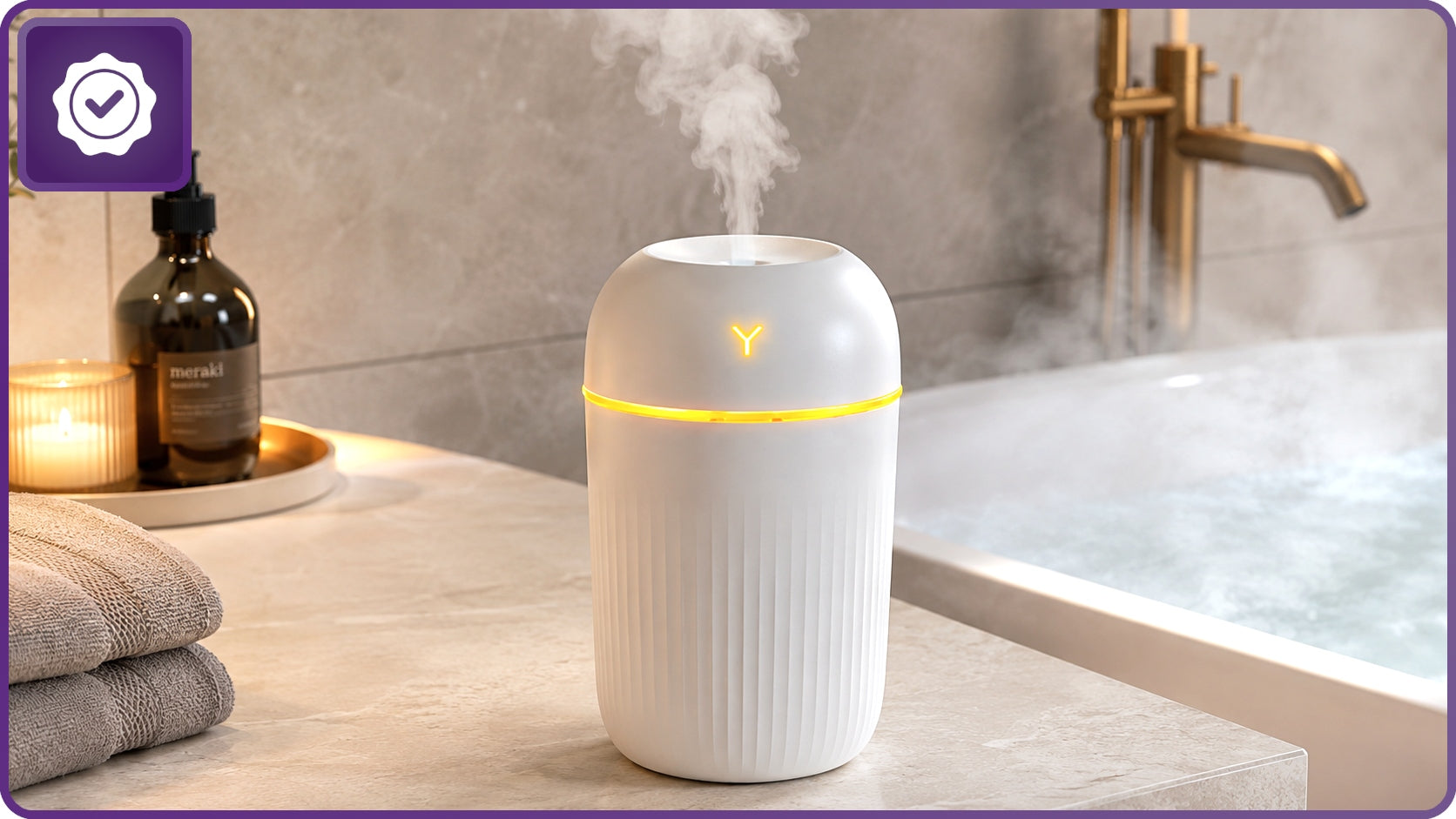 HUMIDIFIER AROMA DIFFUSER AROMETHERAPY LED LAMP MIST USB Manufacturer code Biały nawilżacz