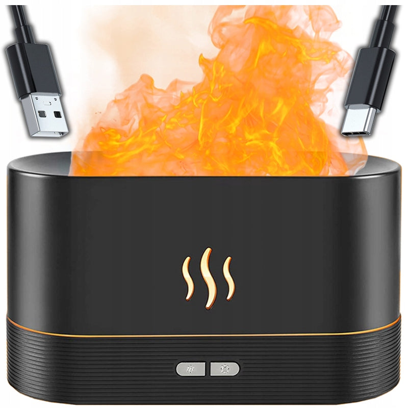 HUMIDIFIER AROMA DIFFUSER FIRE EFFECT FIREPLACE LED AROMATHERAPY