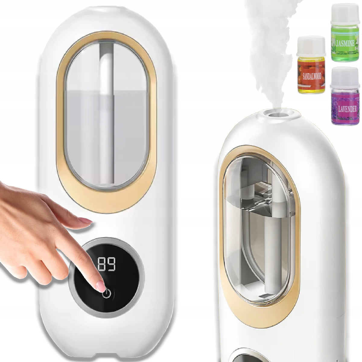 HUMIDIFIER AROMA DIFFUSER ULTRASONIC LCD AROMATHERAPY + OILS