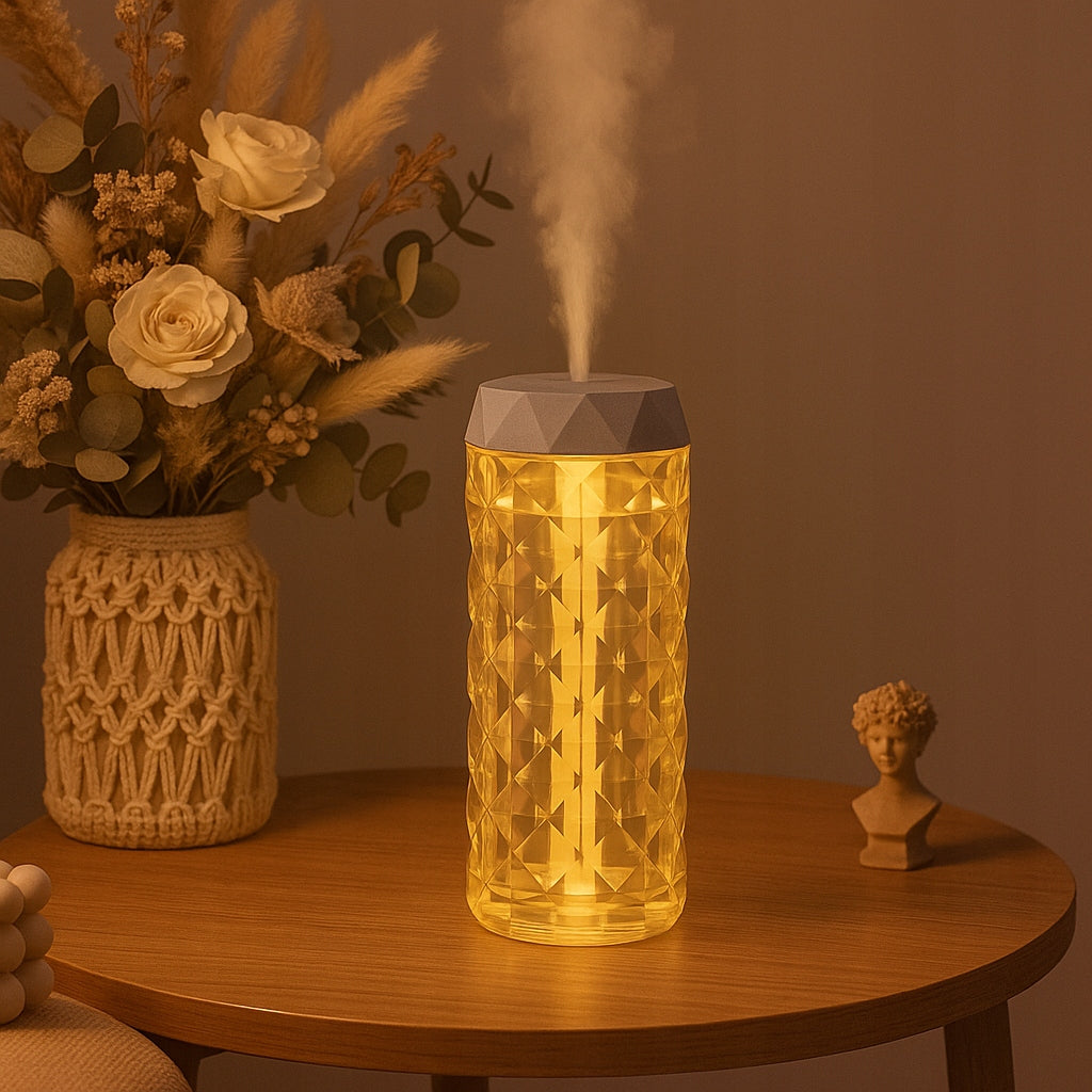 HUMIDIFIER CRYSTAL 1L DIFFUSER MIST LED LAMP Medical device no