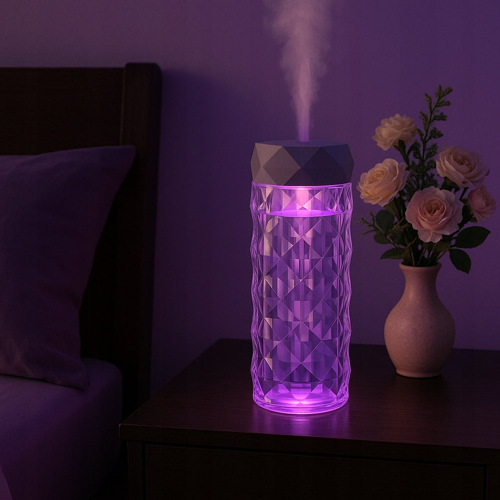 HUMIDIFIER CRYSTAL 1L DIFFUSER MIST LED LAMP Packaging status original