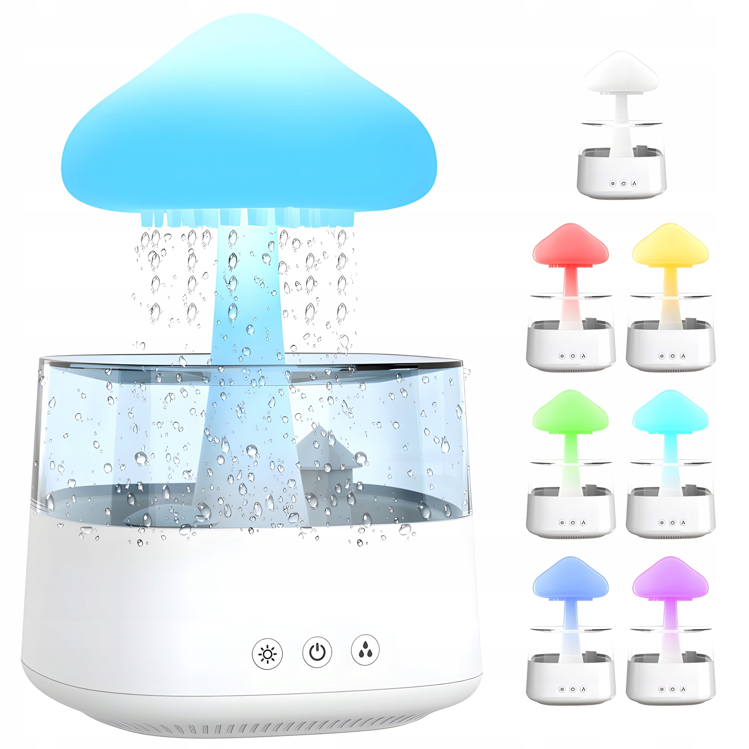 HUMIDIFIER DIFFUSER AROMATHERAPY LED LAMP CLOUD MUSHROOM RAIN Packaging status original