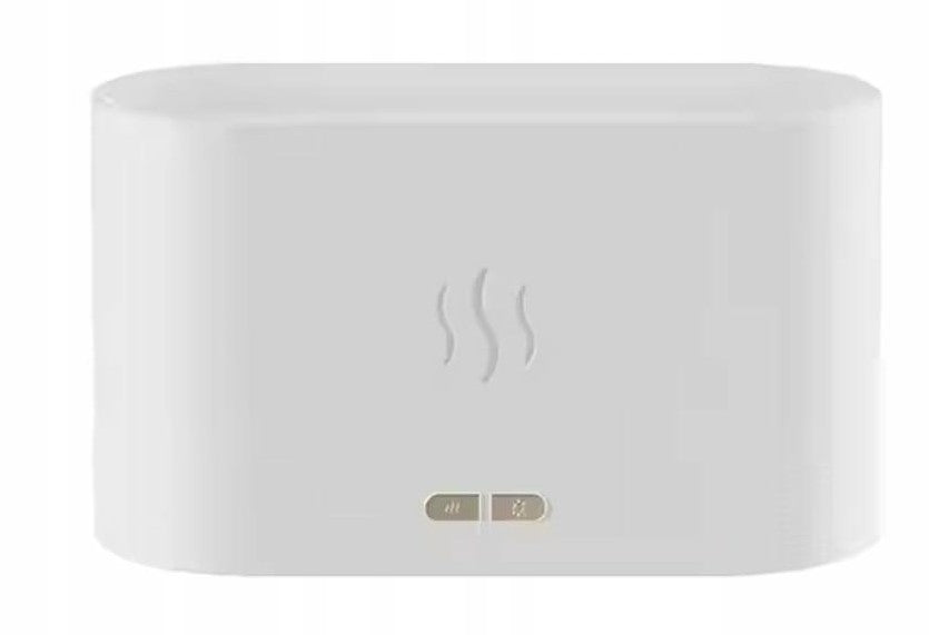 HUMIDIFIER DIFFUSER NIGHT LIGHT LED FLAME EFFECT FIREPLACE WHITE Packaging status original
