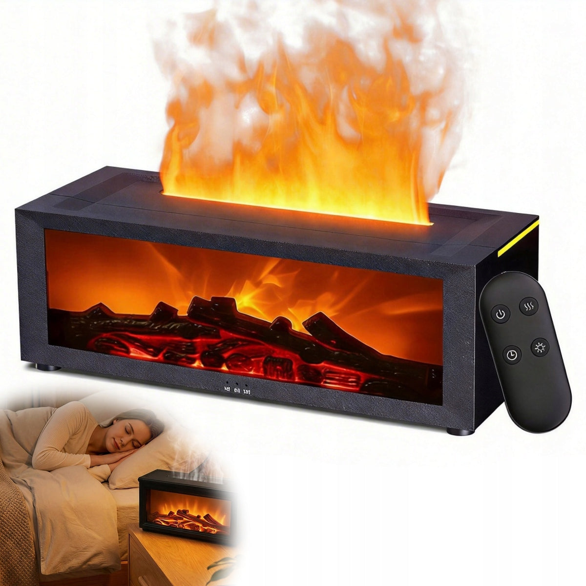 HUMIDIFIER FIREPLACE NIGHT LIGHT FLAME EFFECT LED