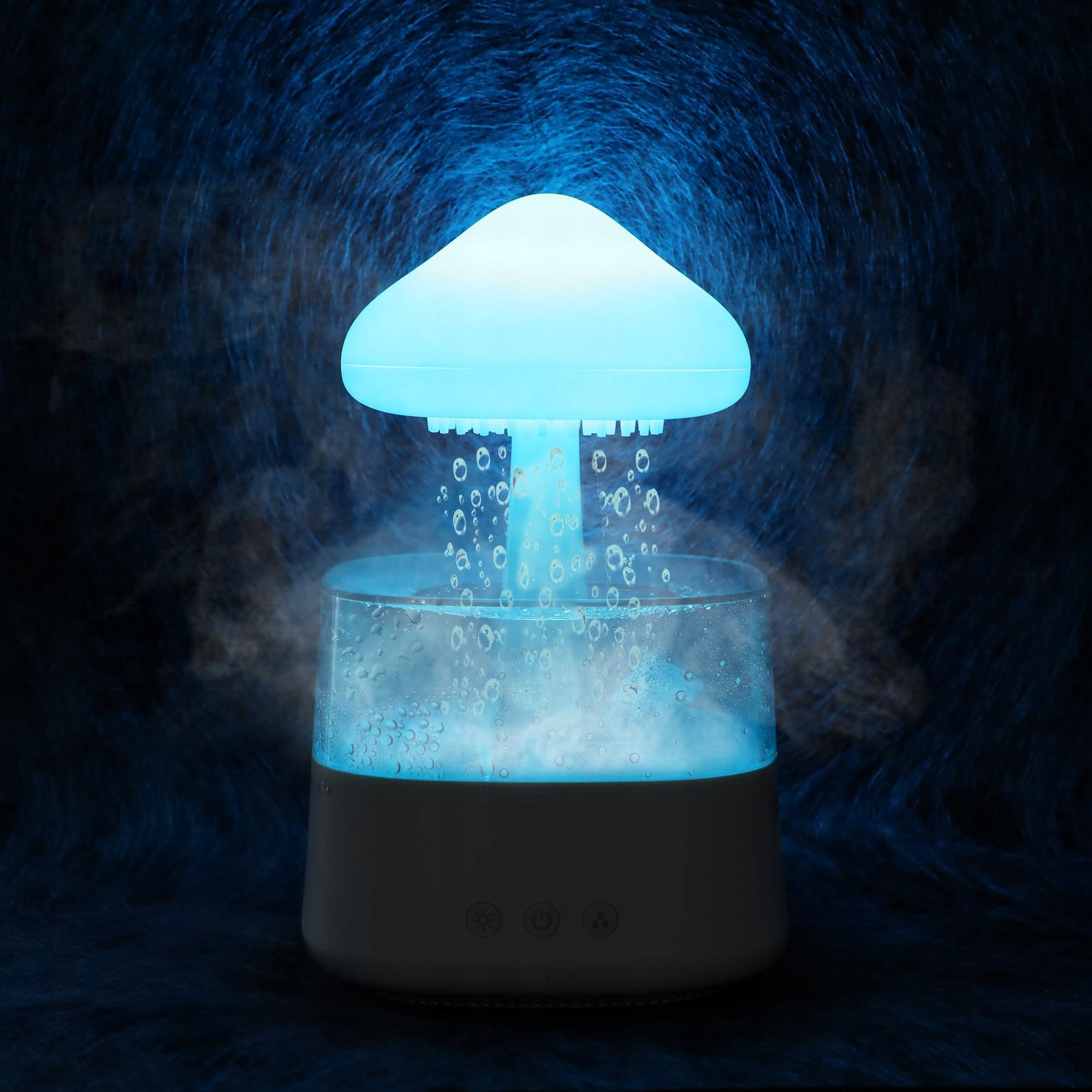 HUMIDIFIER IONIZER AROMATHERAPY RAIN NIGHT LIGHT Brand LTC