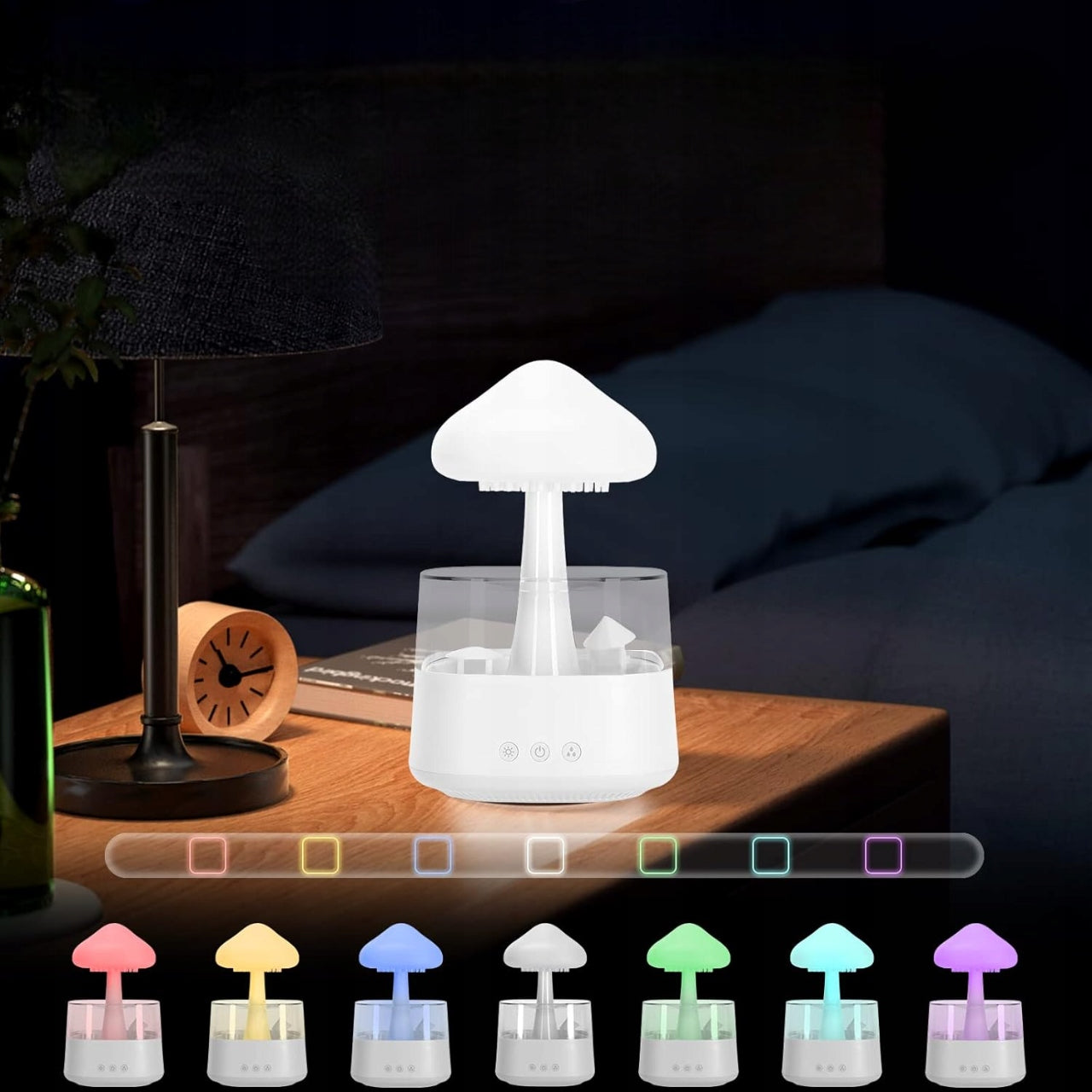 HUMIDIFIER IONIZER AROMATHERAPY RAIN NIGHT LIGHT EAN (GTIN) 5906449352029
