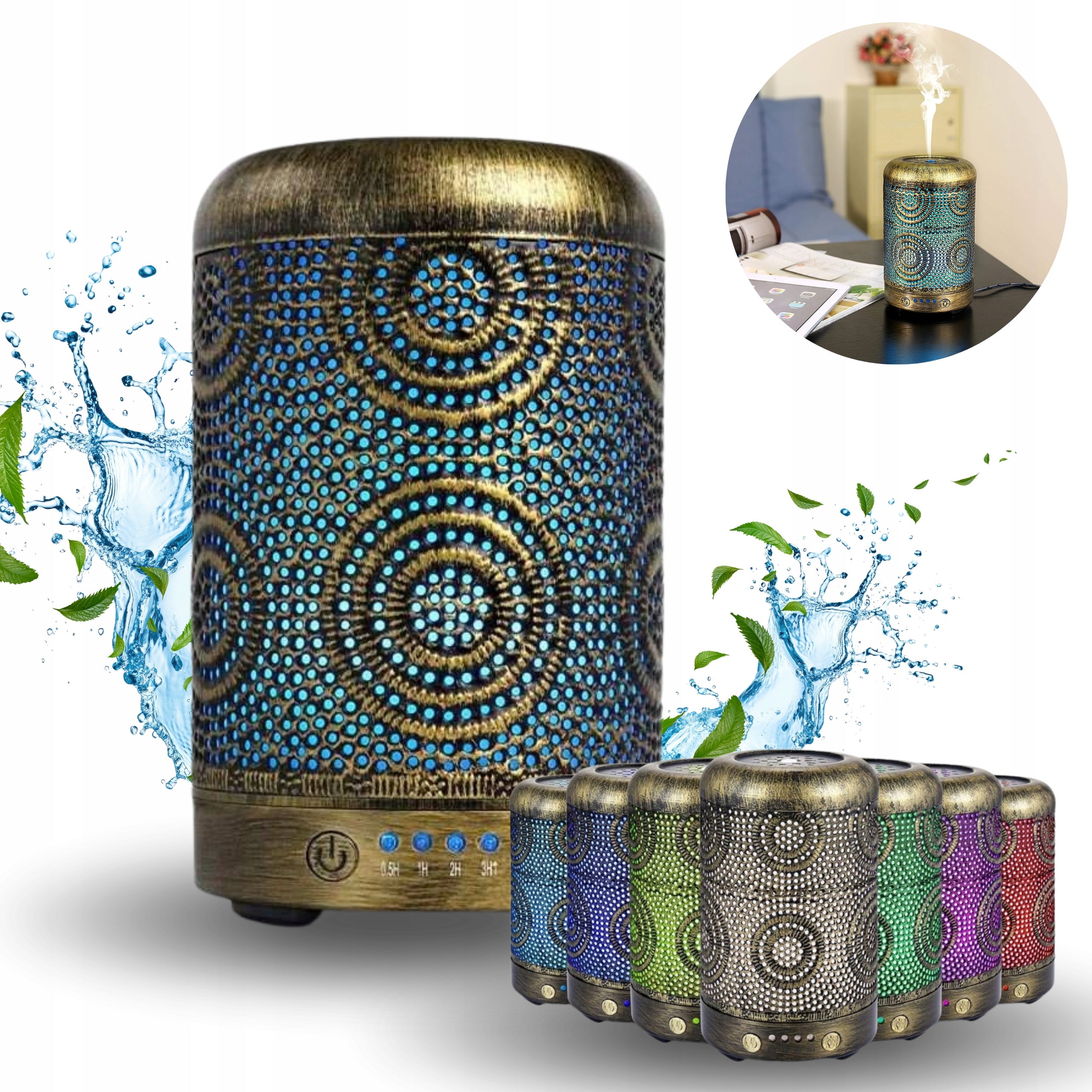 HUMIDIFIER NIGHT LIGHT AROMATHERAPY TIMER LED
