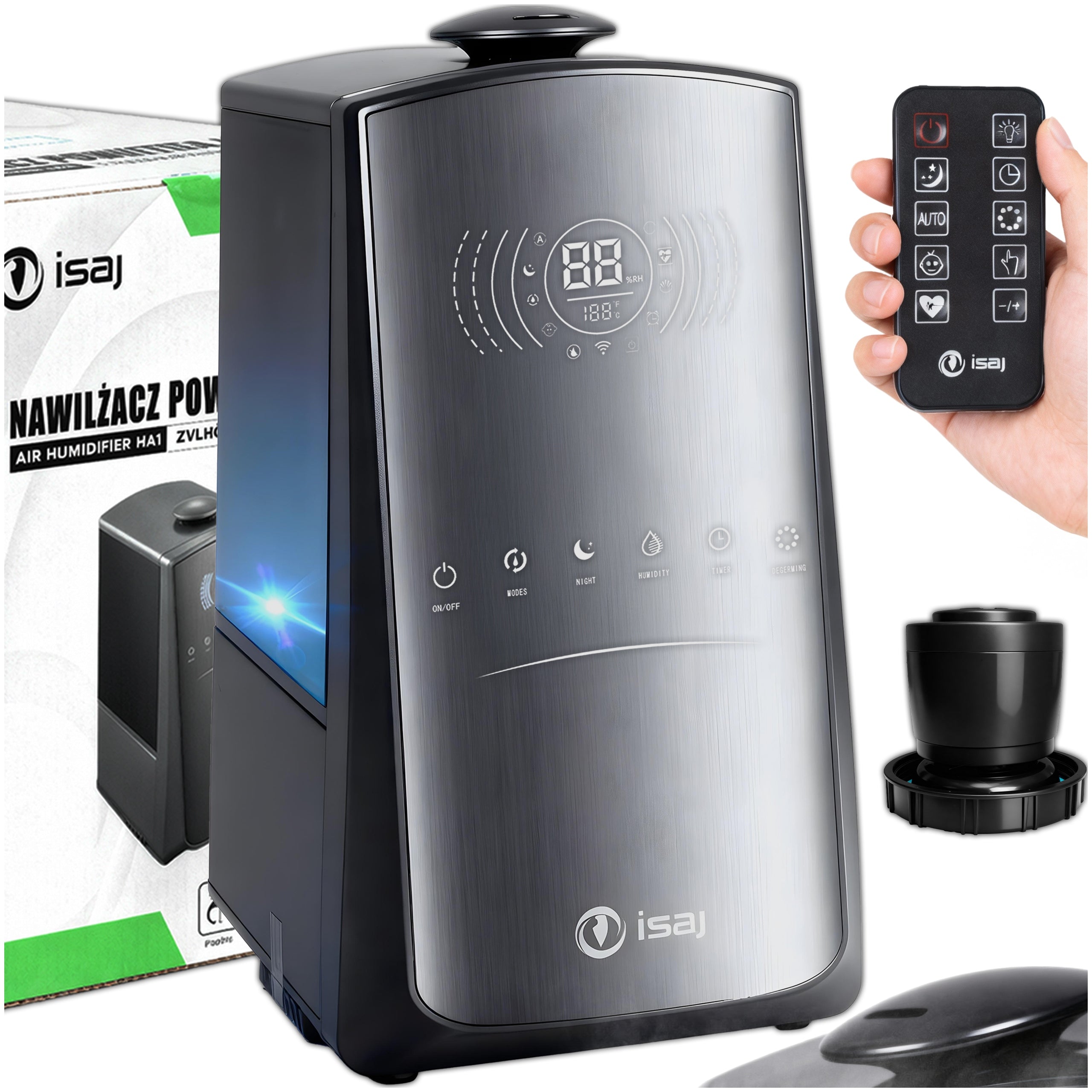 HUMIDIFIER PURIFIER IONIZER DIFFUSER AROMATHERAPY ISAJ HA1
