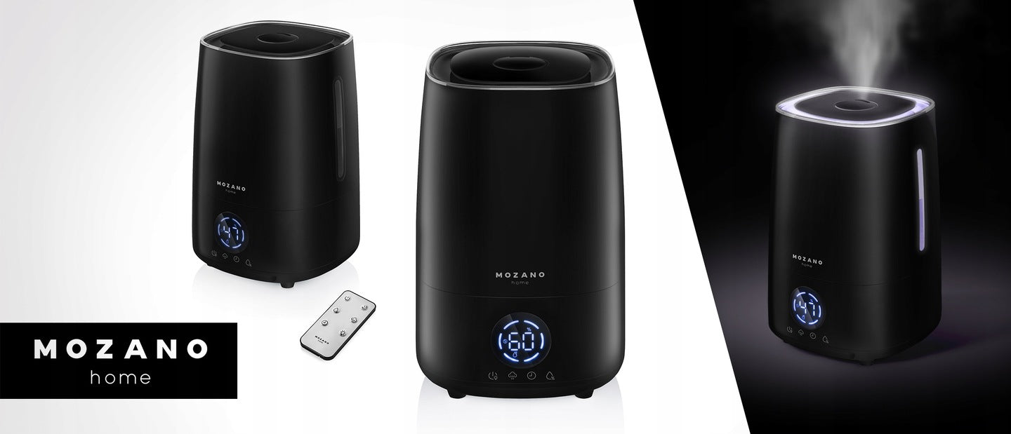 HUMIDIFIER ULTRASONIC BLACK 4L + AROMATHERAPY + IONIZATION Brand Mozano