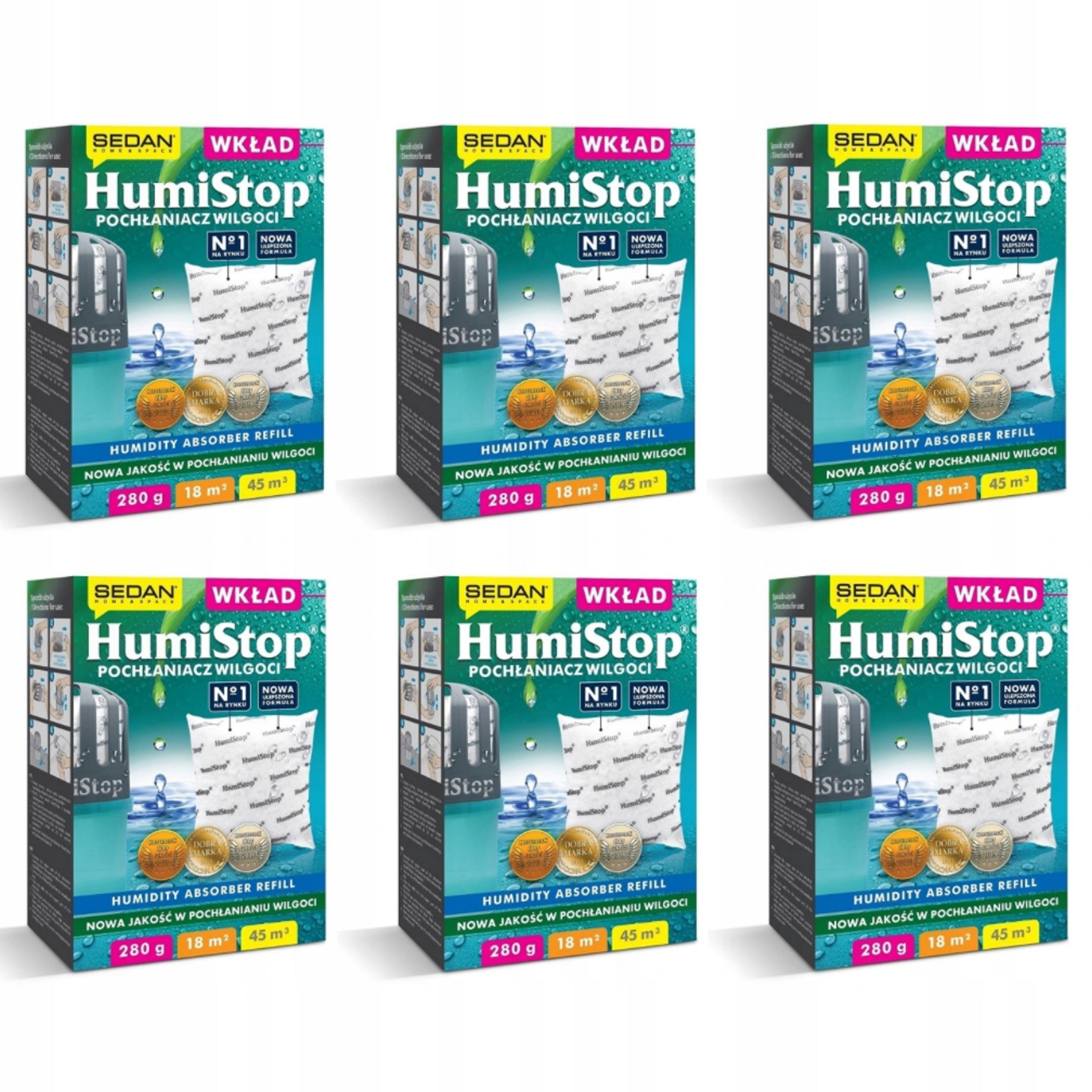 HUMISTOP CARTRIDGE STOCK FOR MOISTURE ABSORBER X 6