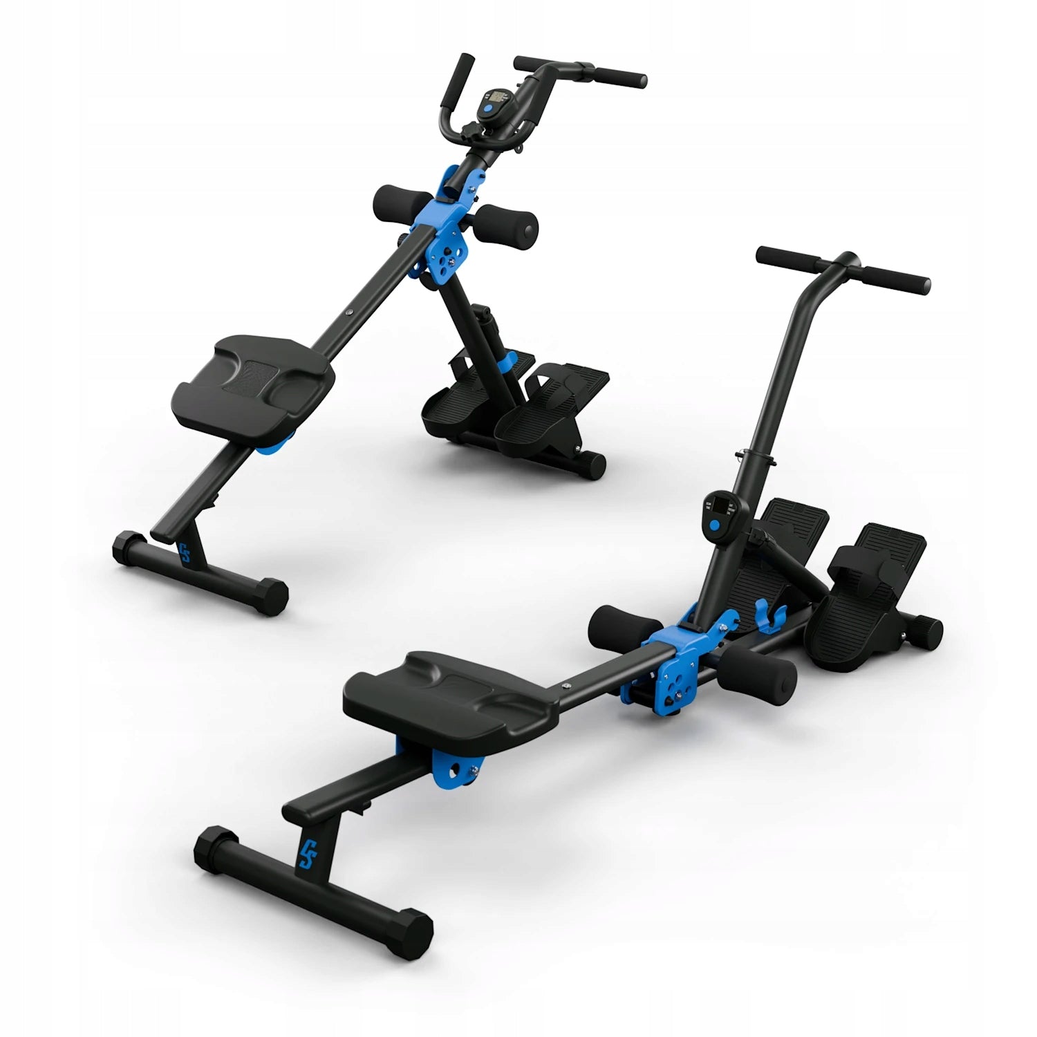 HYBRID ROWING MACHINE 2IN1 EXERCISE BENCH FOLDING TRAINING ERGOMETER