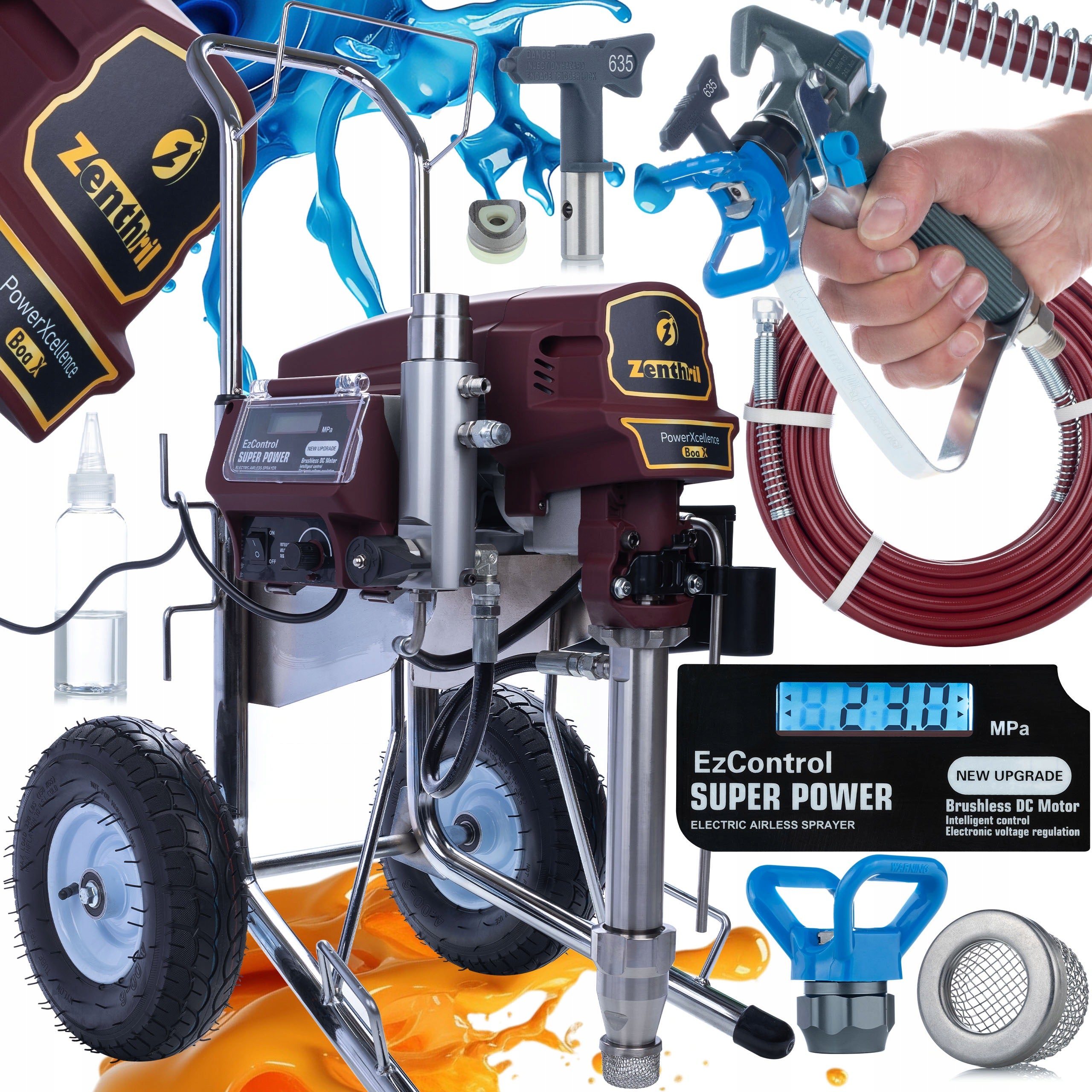 HYDRODYNAMIC PUTTY SPRAYER FOR FACADE PUTTY FINISH