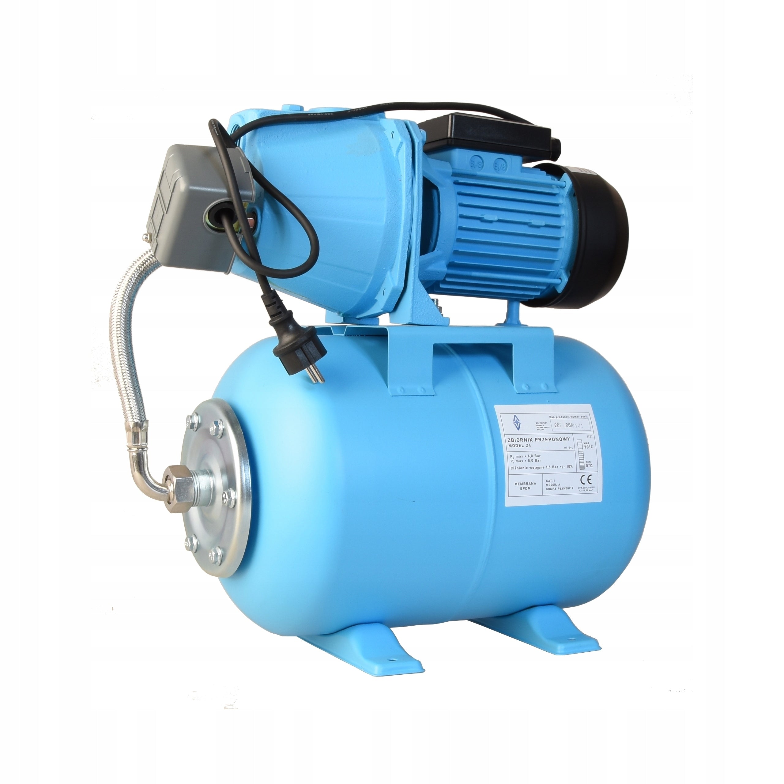 HYDROPHORE 24L SET 100 WATER TANK HYDROPHORE PUMP SET 3600L/H