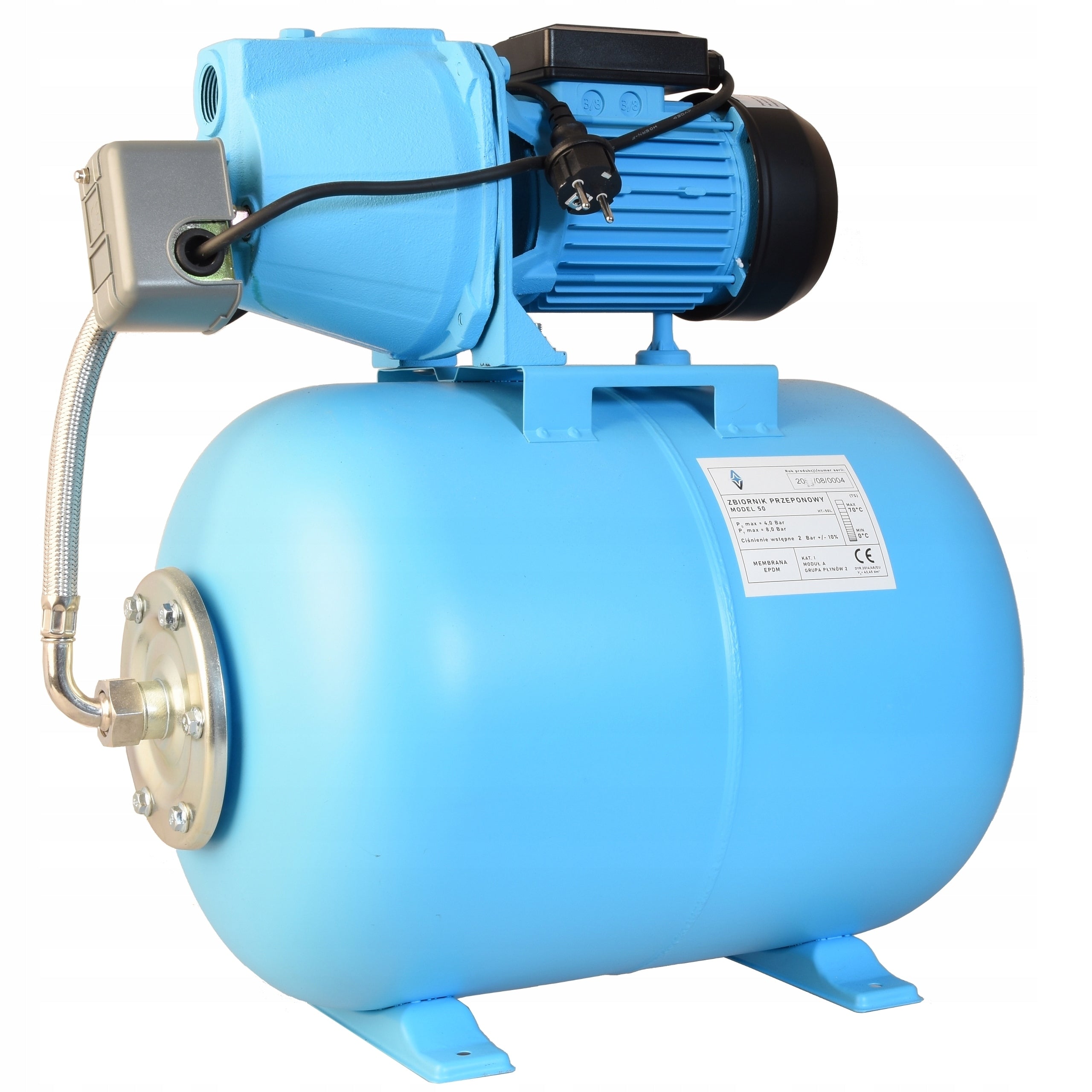 HYDROPHORE SET 50L PUMP SET 100S STRONG 1100W 3600L/H TANK 50L Packaging status original