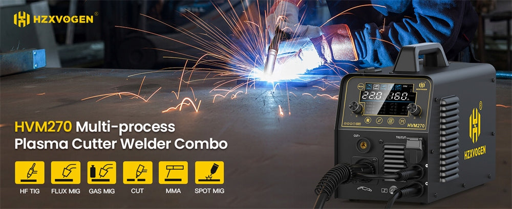 HZXVOGEN HVM270 6-in-1 Aluminum Multi-Process MIG Welding Machine Combo 220V Model HVM270