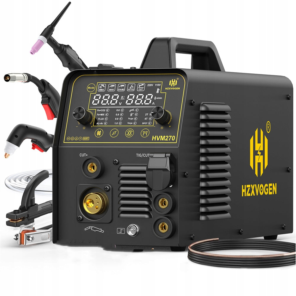 HZXVOGEN HVM270 6-in-1 Aluminum Multi-Process MIG Welding Machine Combo 220V
