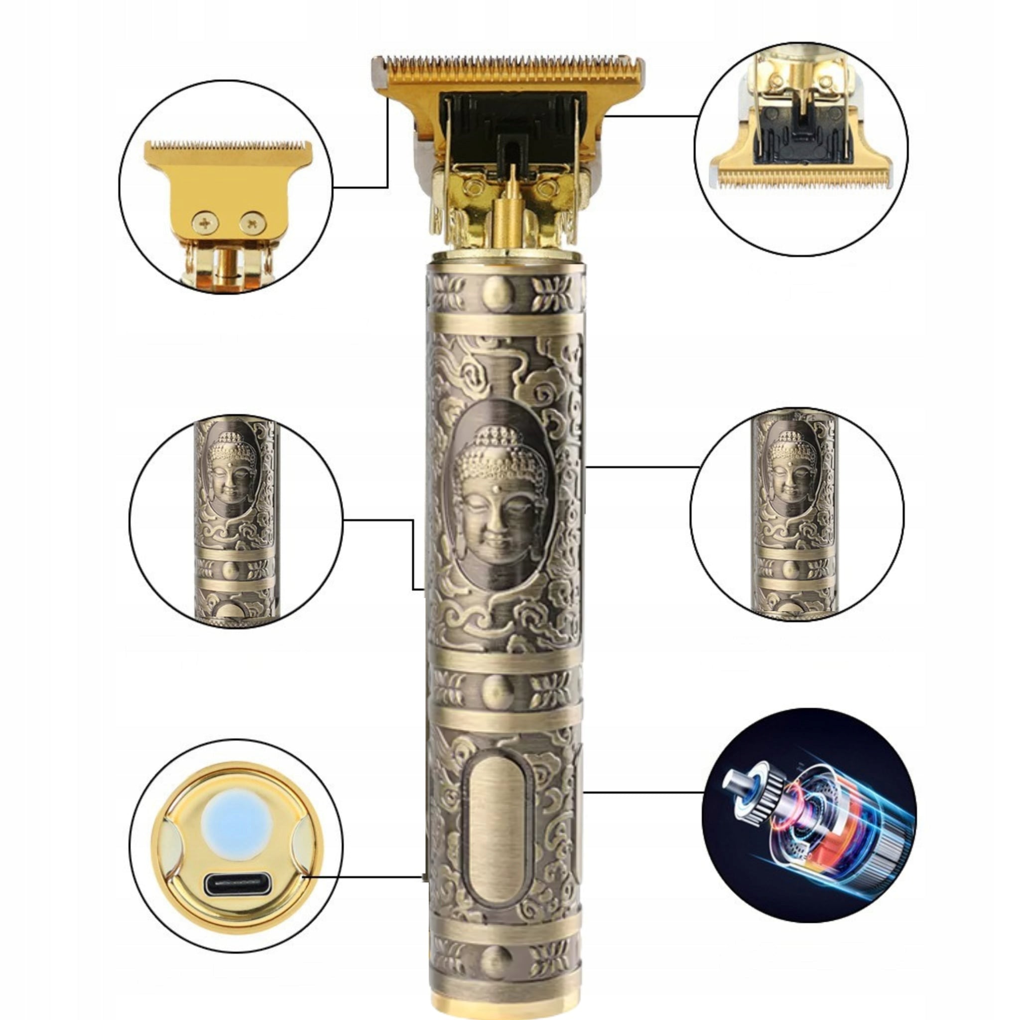Hair Clipper Hair Trimmer Beard Shaver with 4in1 Adjustment Manufacturer code HH06