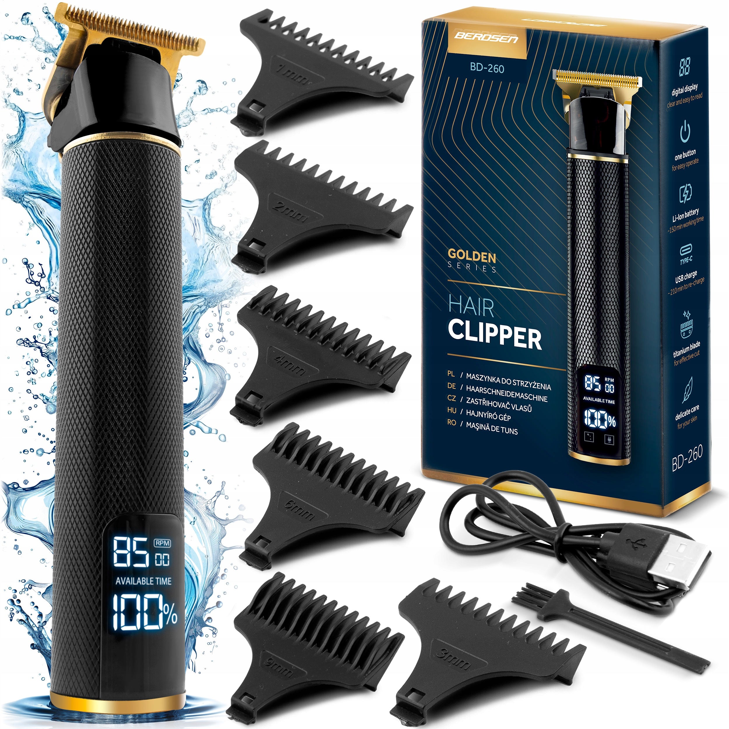 Hair Clipper Multifunctional Beard Trimmer Body Shaver