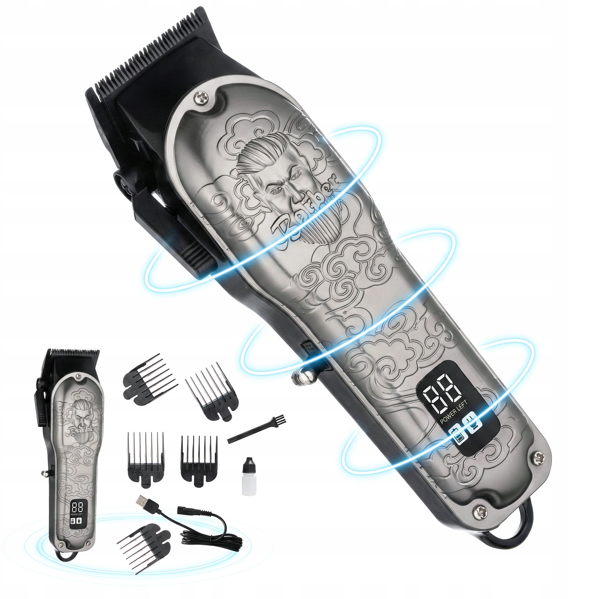 Hair Clipper Shaver Wireless Professional Caps