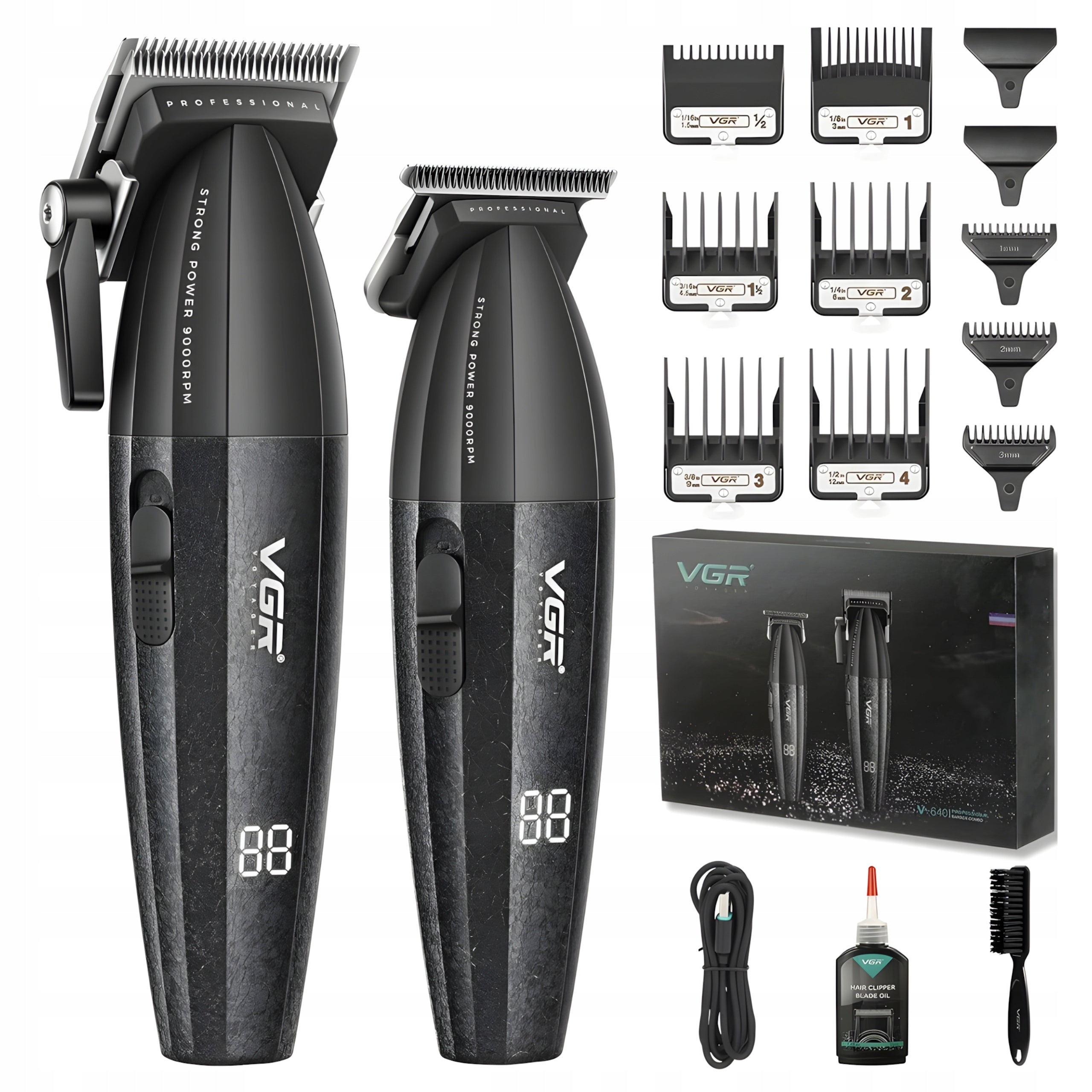 Hair Clipper + Trimmer Barber Hairdressing Set VGR
