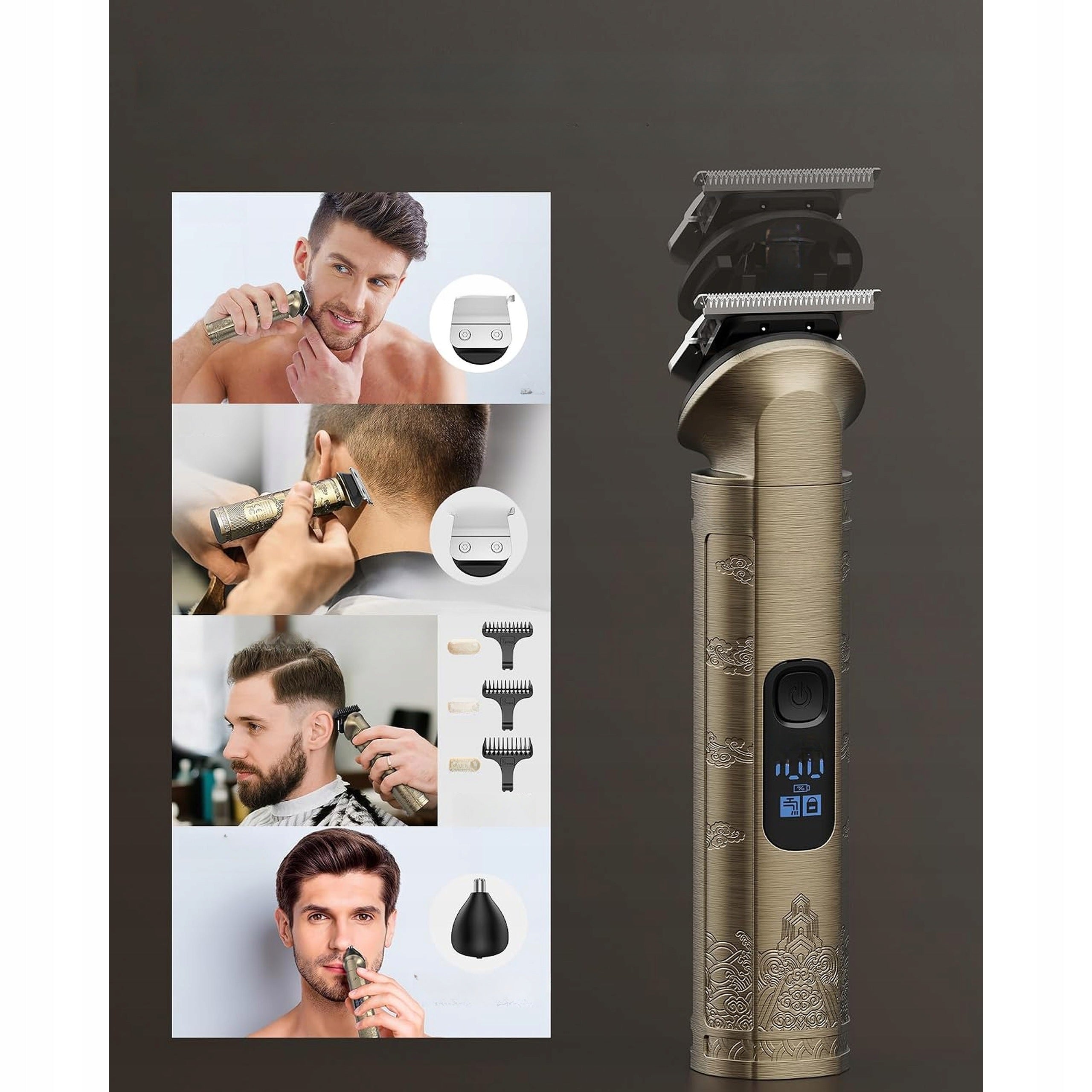 Hair Clippers For Men VGRPRO Professional Set Dominant color yellow/gold