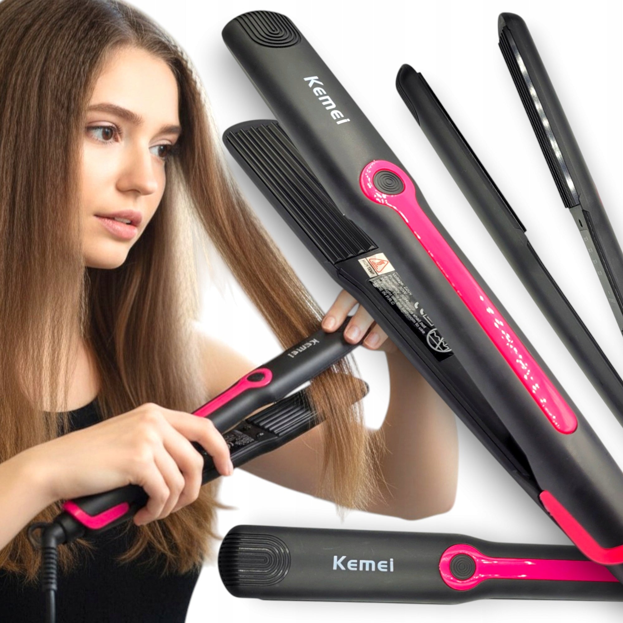 Hair Crimper Ceramic Fast Heating 140-200°C Professional
