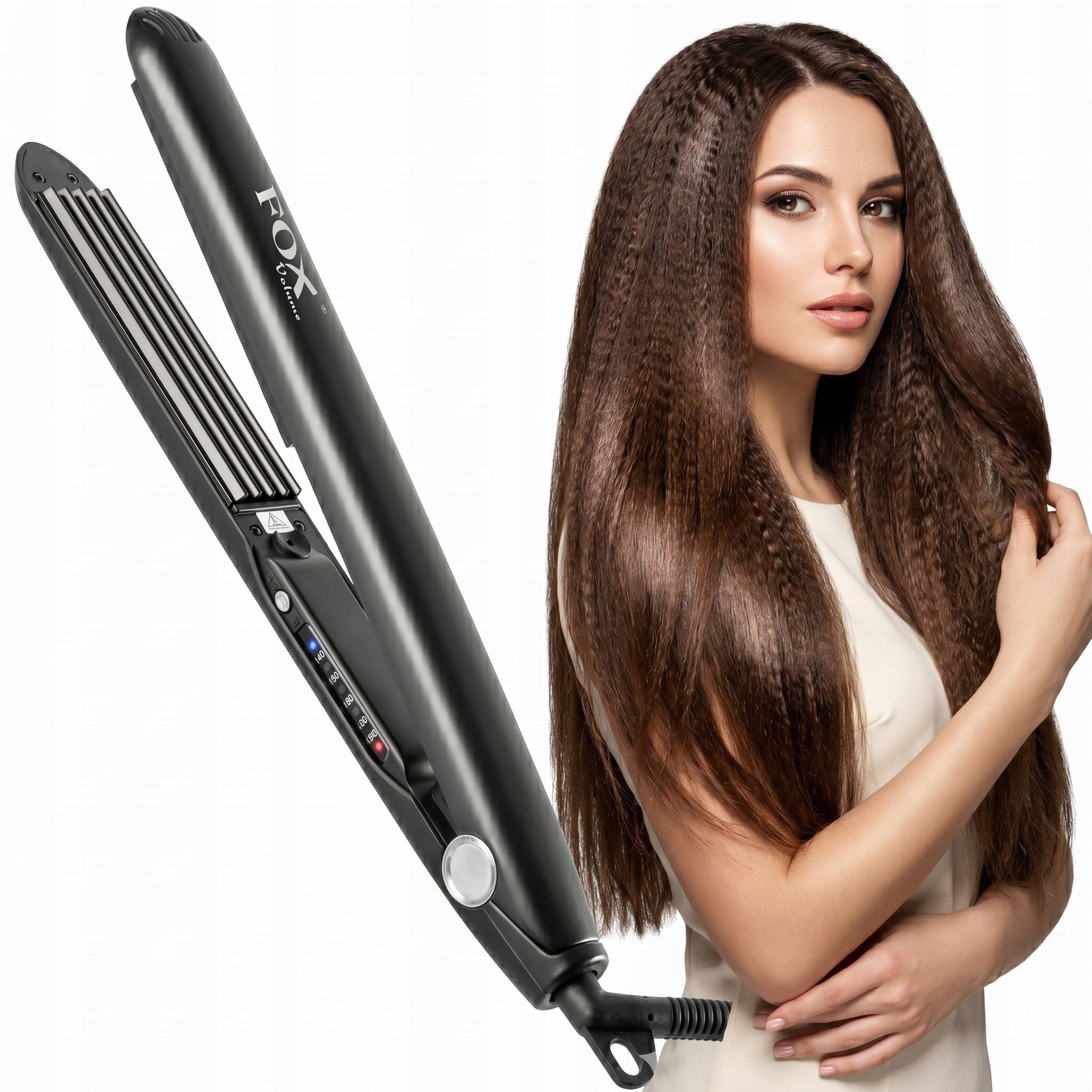 Hair Crimper FOX Volume Professional Waffle Iron Ionization 50W