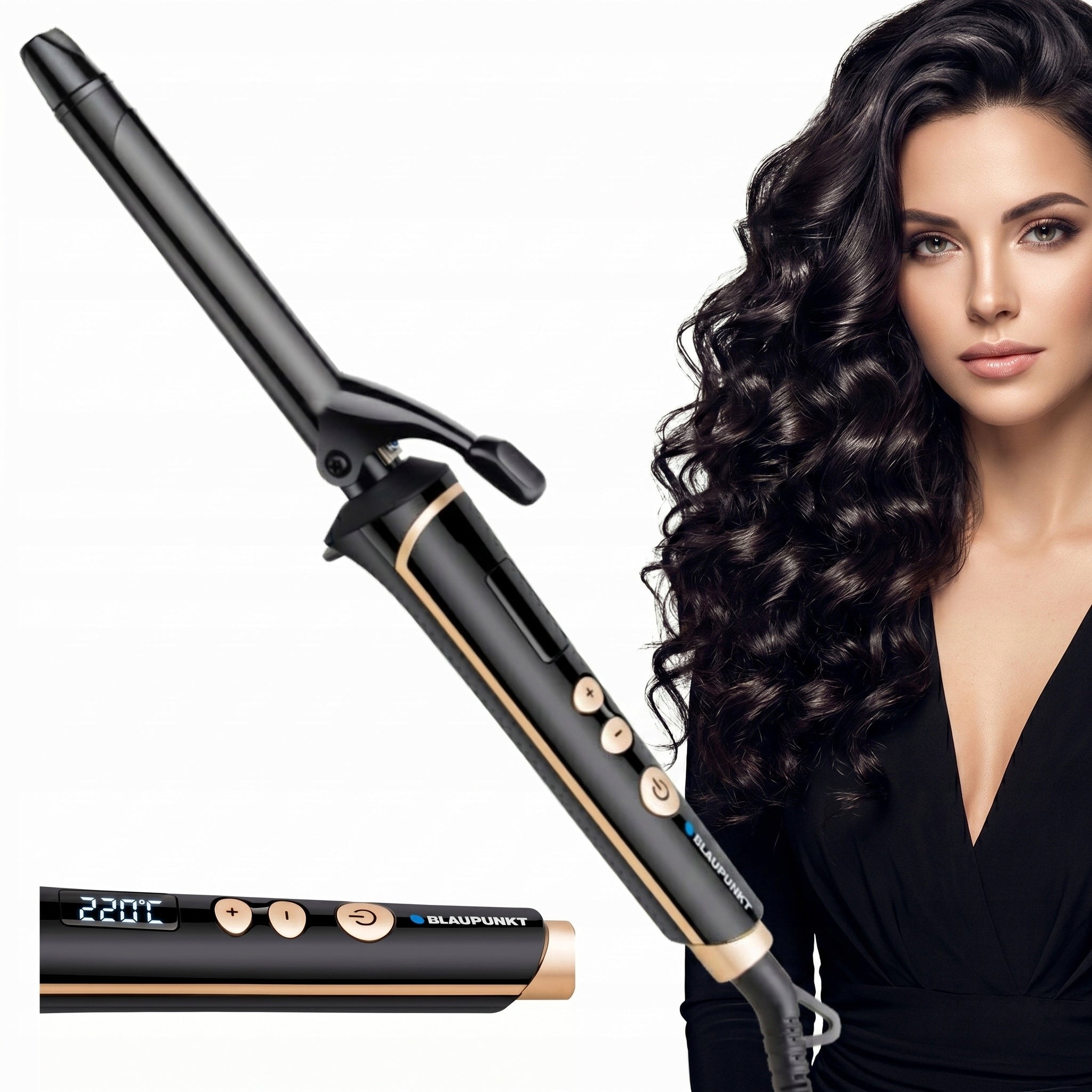 Hair Curler Blaupunkt HSC601 Ceramics 220°C 19mm LED 45W