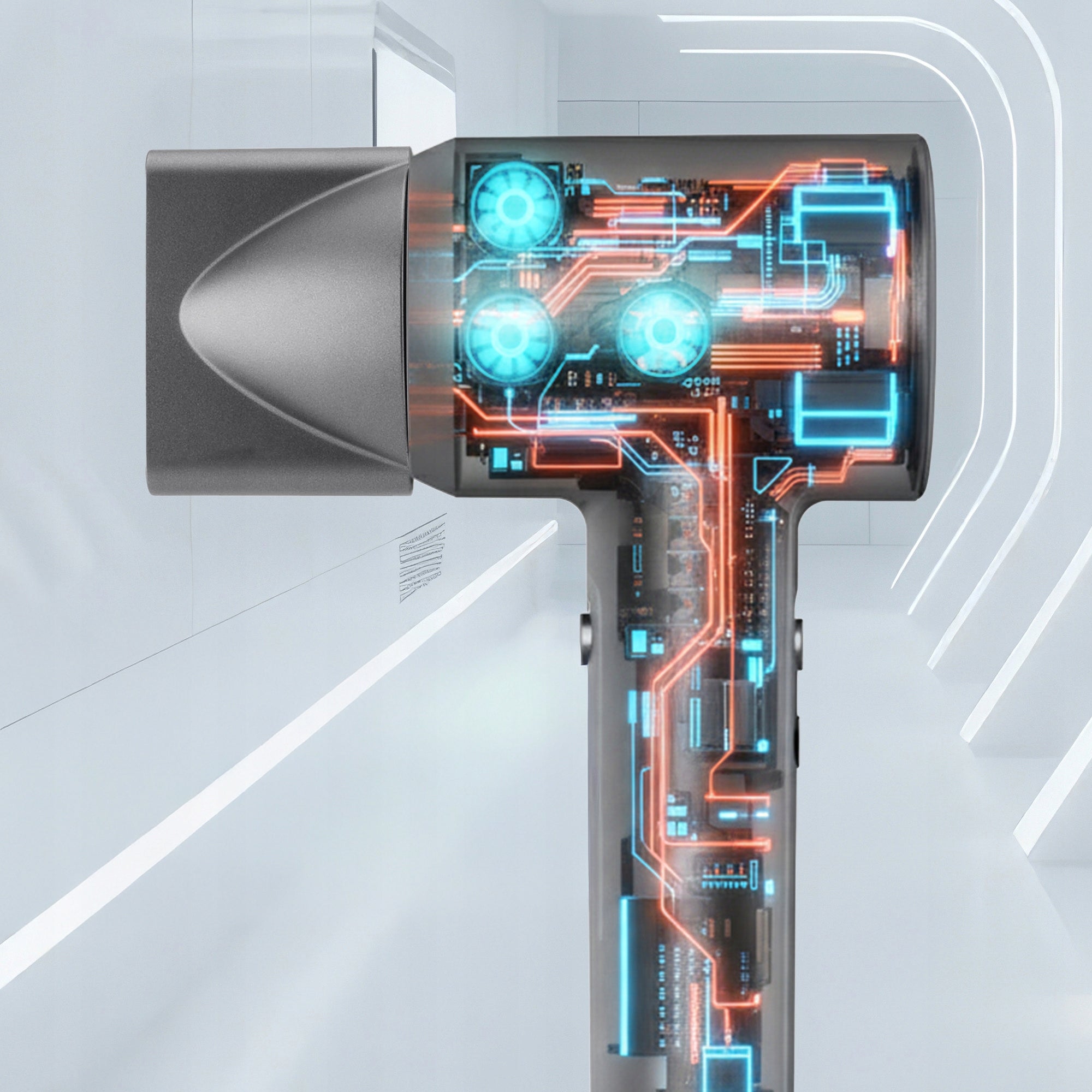 Hair Dryer 1500W with Ionization, 3 Speeds, LCD Display Brand no brand