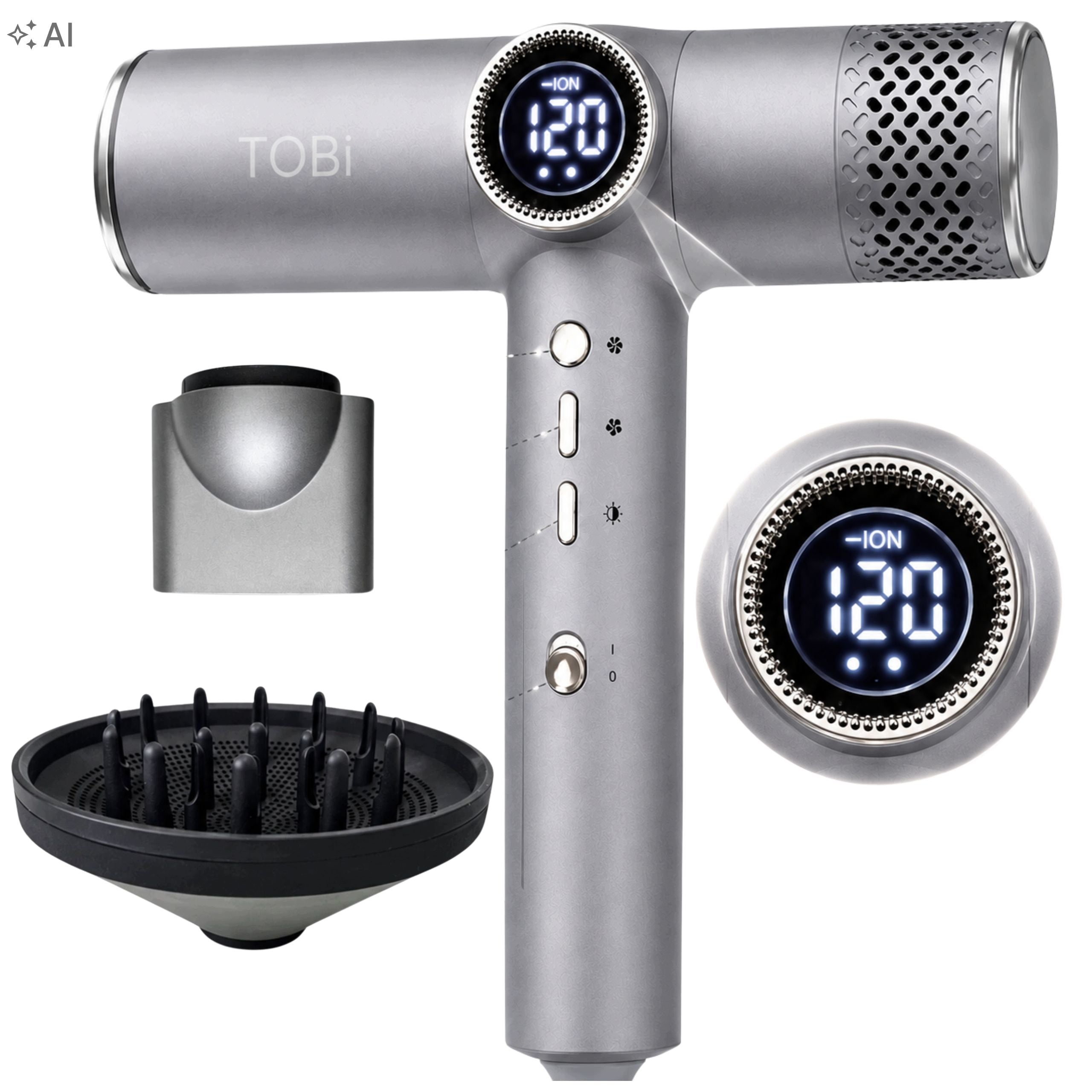 Hair Dryer 2000W Ionization Diffuser Brushless Motor 130000 RPM