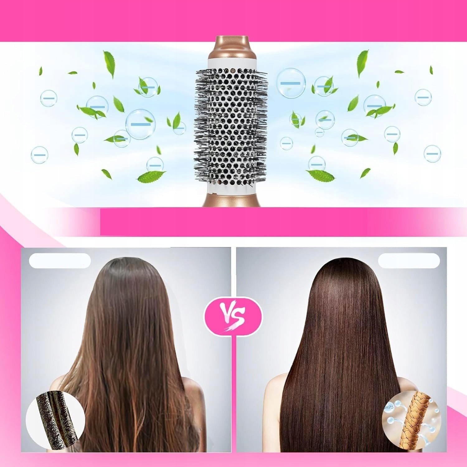 Hair Dryer 5in1 Curler Straightening Brush Ionization Tip Rotation Manufacturer code Szczotka Do Włosów Air Styler 5 w 1, Zestaw