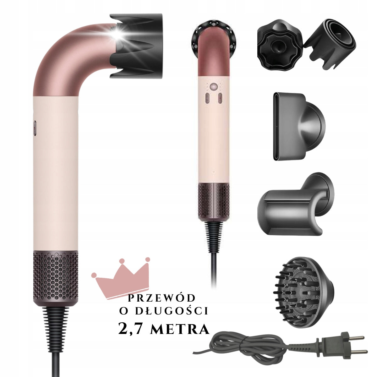 Hair Dryer 5in1| ULTRALIGHT| PROFESSIONAL|WIRE 2,7m|1600W|COLORS