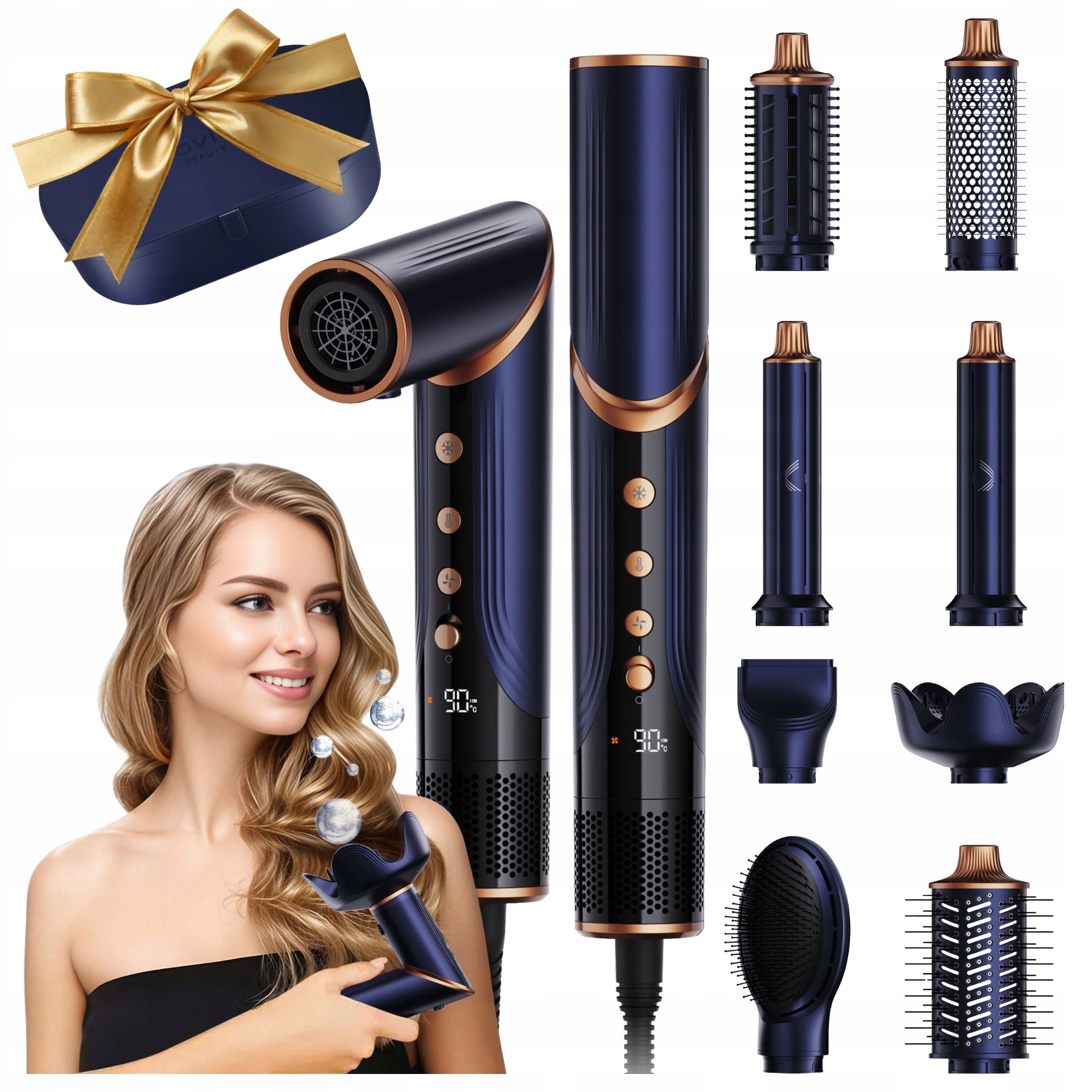 Hair Dryer CURLING IRON MULTISTYLER 8in1 with Diffuser Ionization
