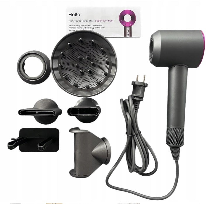 Hair Dryer HD1600 1600W 3 Speeds Ionization Diffuser Brand no brand