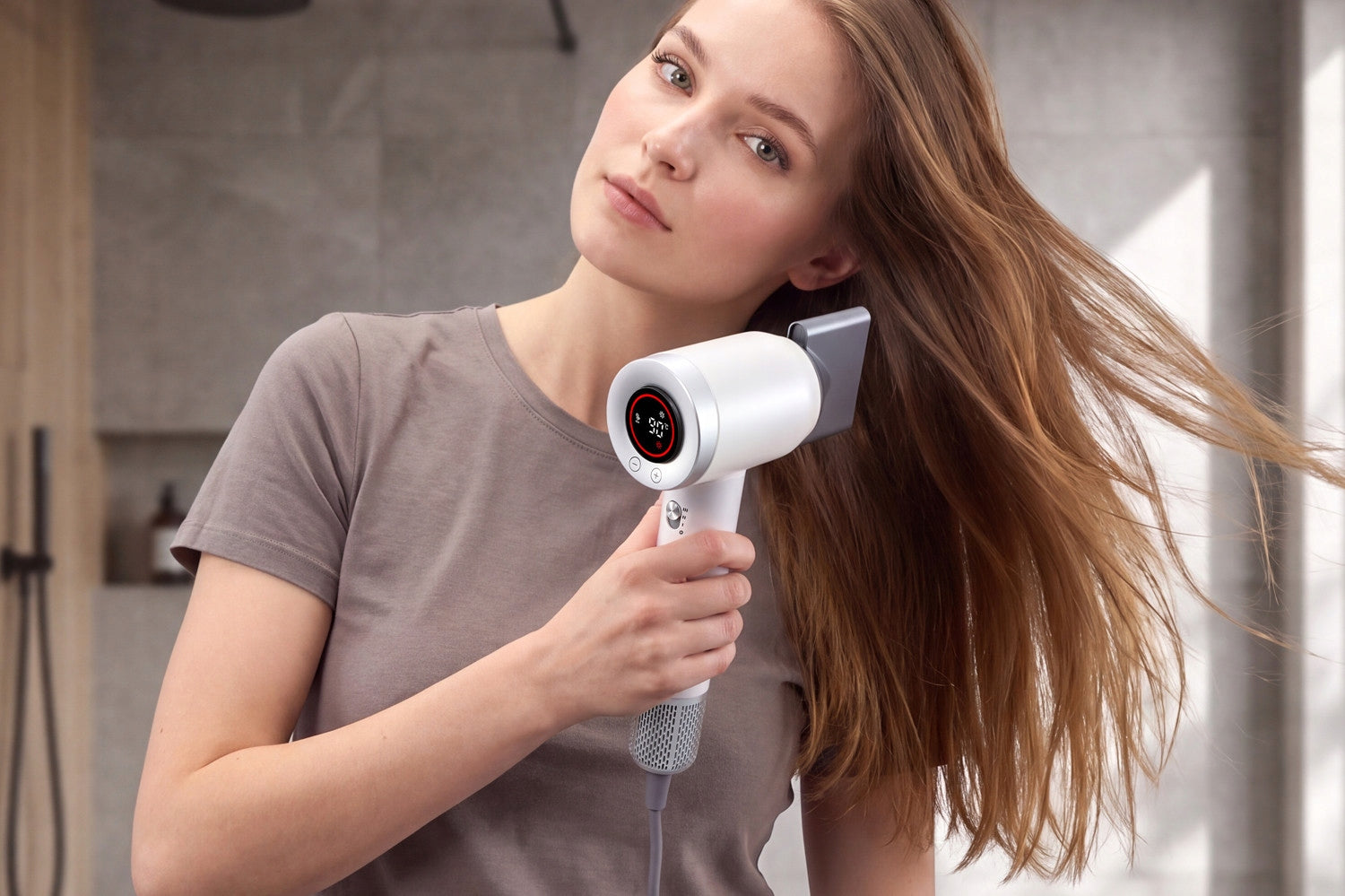 Hair Dryer IONIZATION LED PANEL 13 TEMPERATURE Auto Mode 2300W Packaging status original