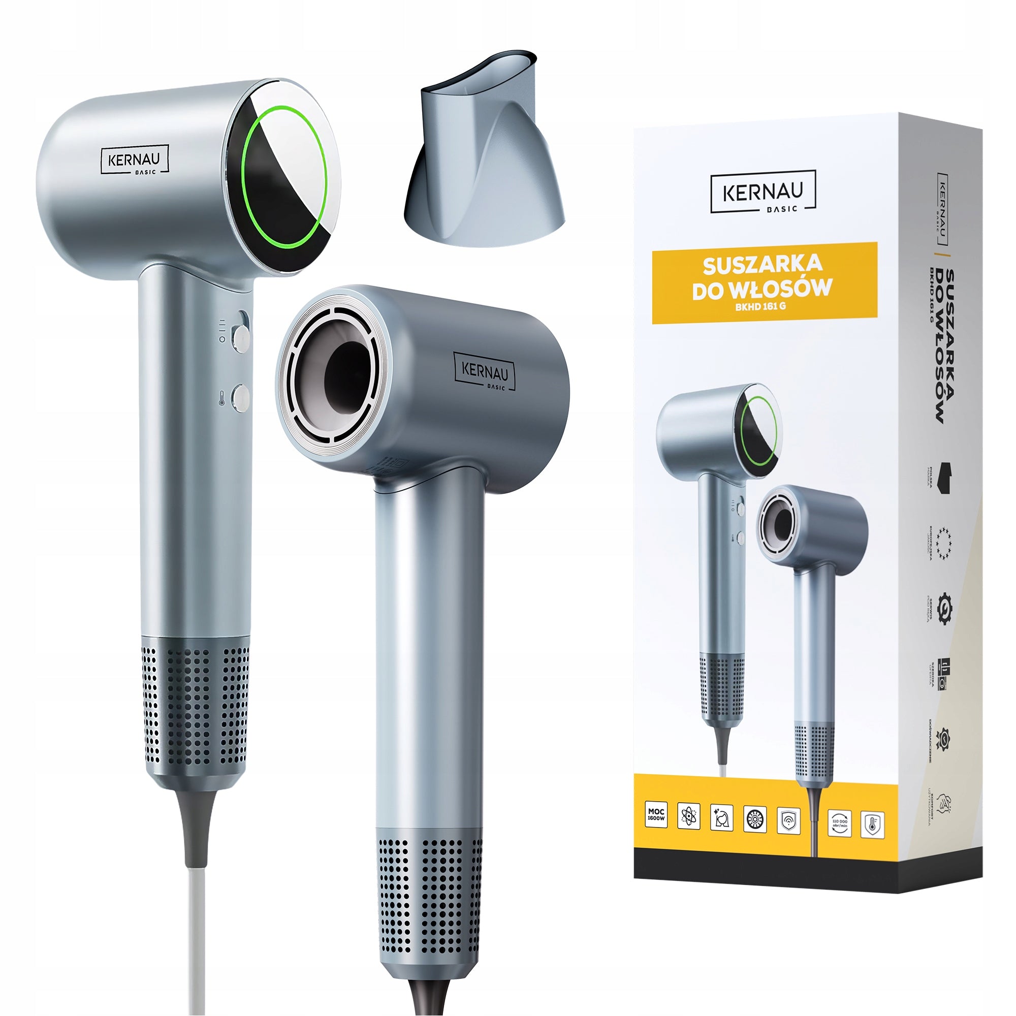 Hair Dryer Kernau BKHD 161 G 1600W Ionization Cold Blow