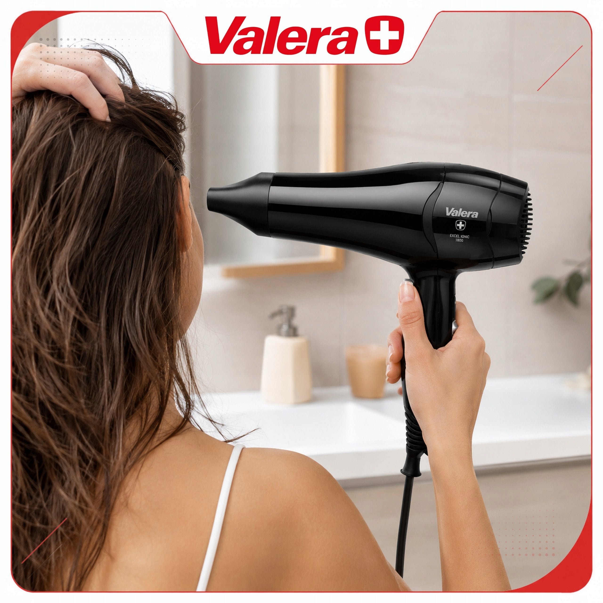 Hair Dryer Valera 1800 W Black Light 354 g Concentrator 6 Settings Model Excel 1800