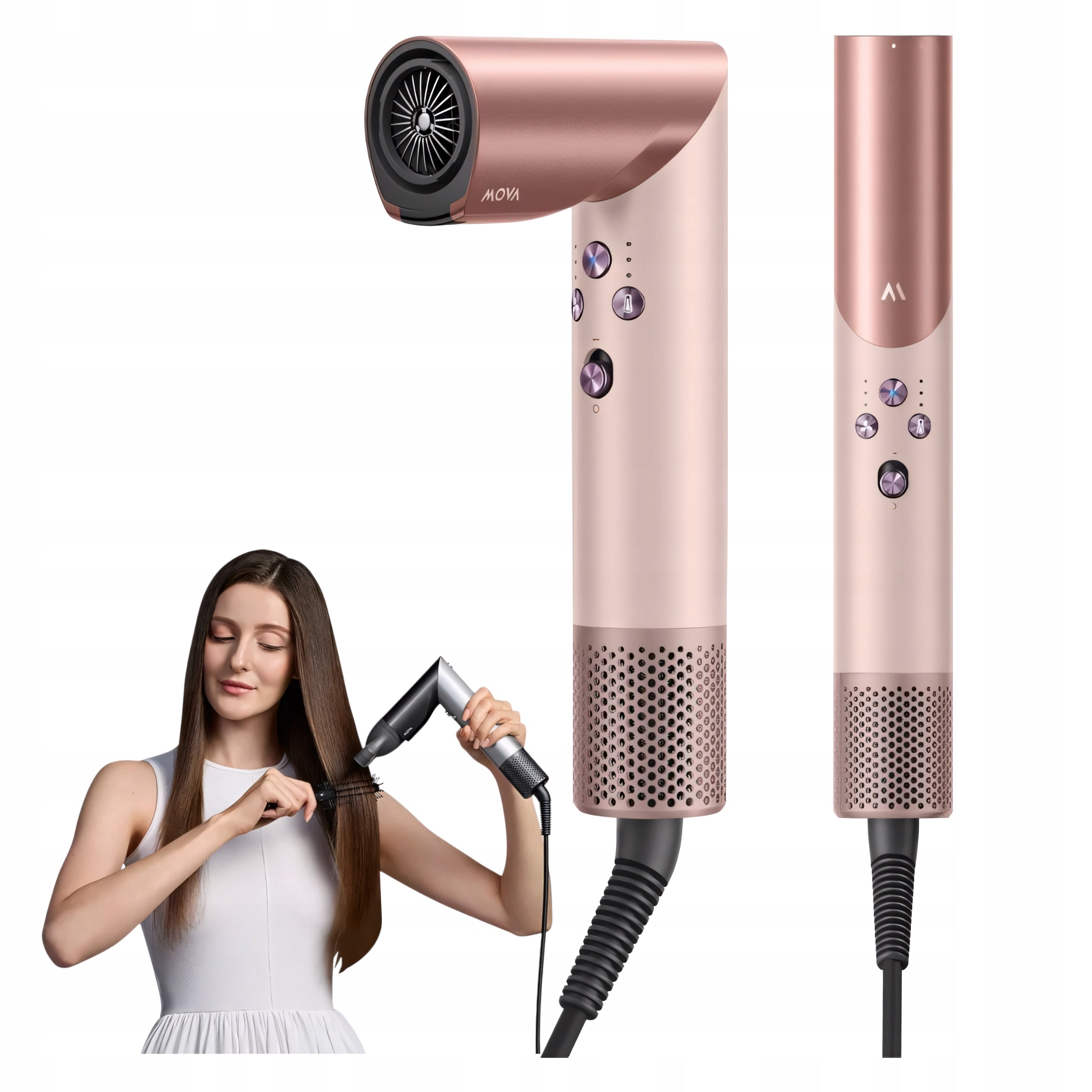 Hair Dryer With Ionization Mova Master 10 Pink 110 000 Rpm 4 Modes Packaging status original