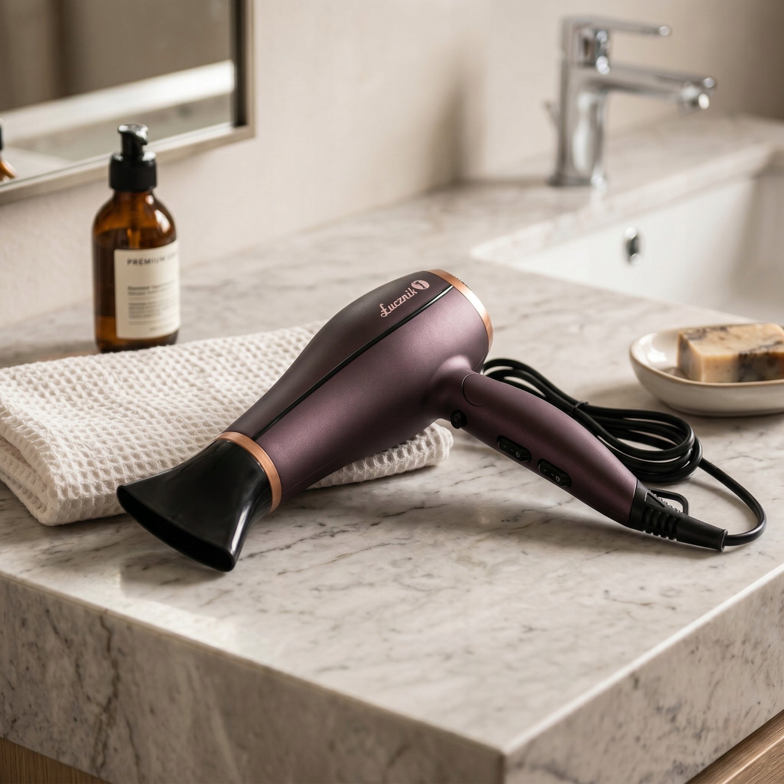 Hair Dryer with Diffuser with Ionization Folding Tourist ŁUCZNIK Manufacturer code HD-410 S