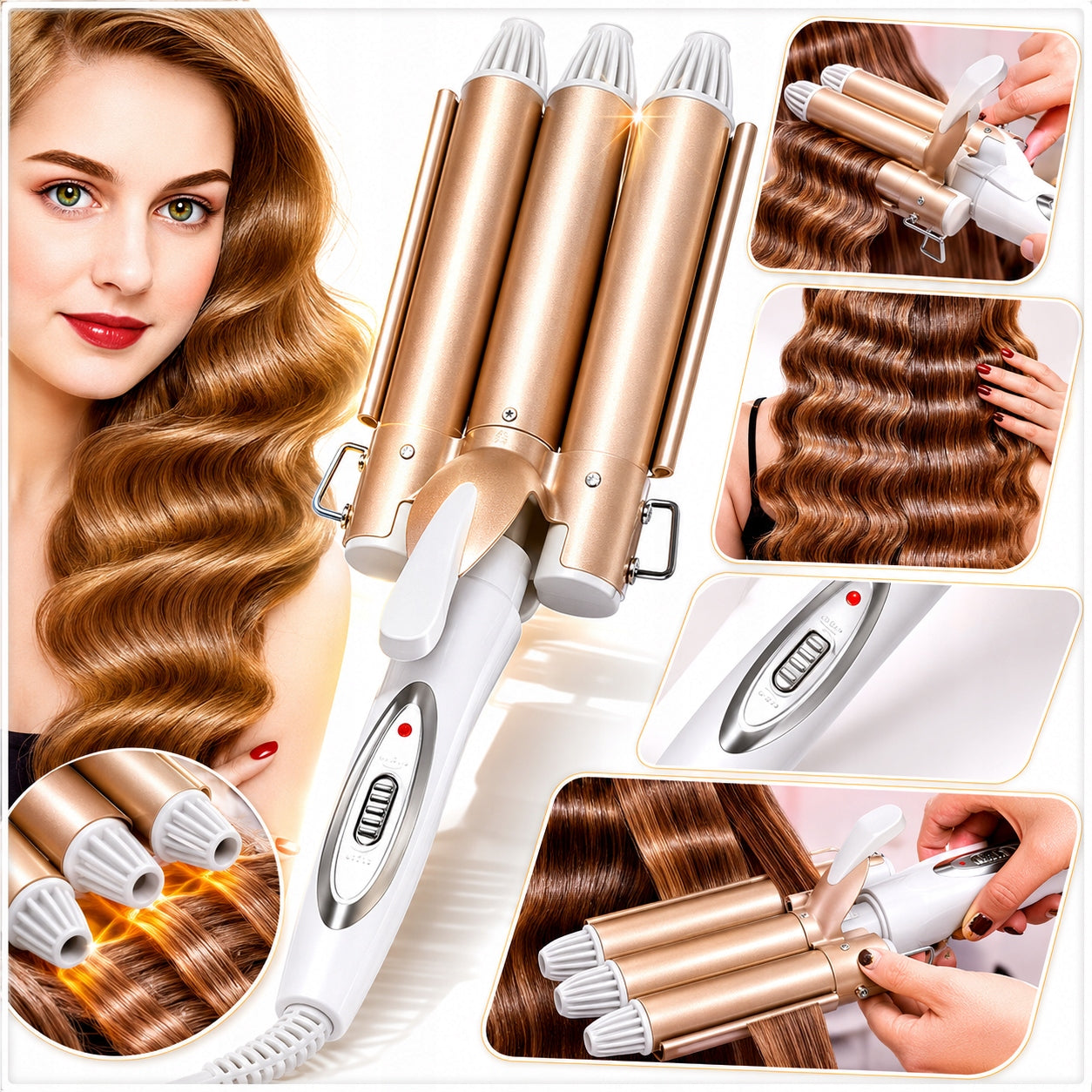 Hair Inverter Curler Multifunctional Crimper Waves Curls For Gift